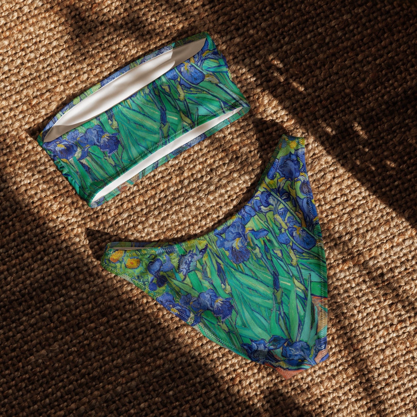 Recycled bandeau bikini - Irises by Vincent van Gogh - The Culturalife
