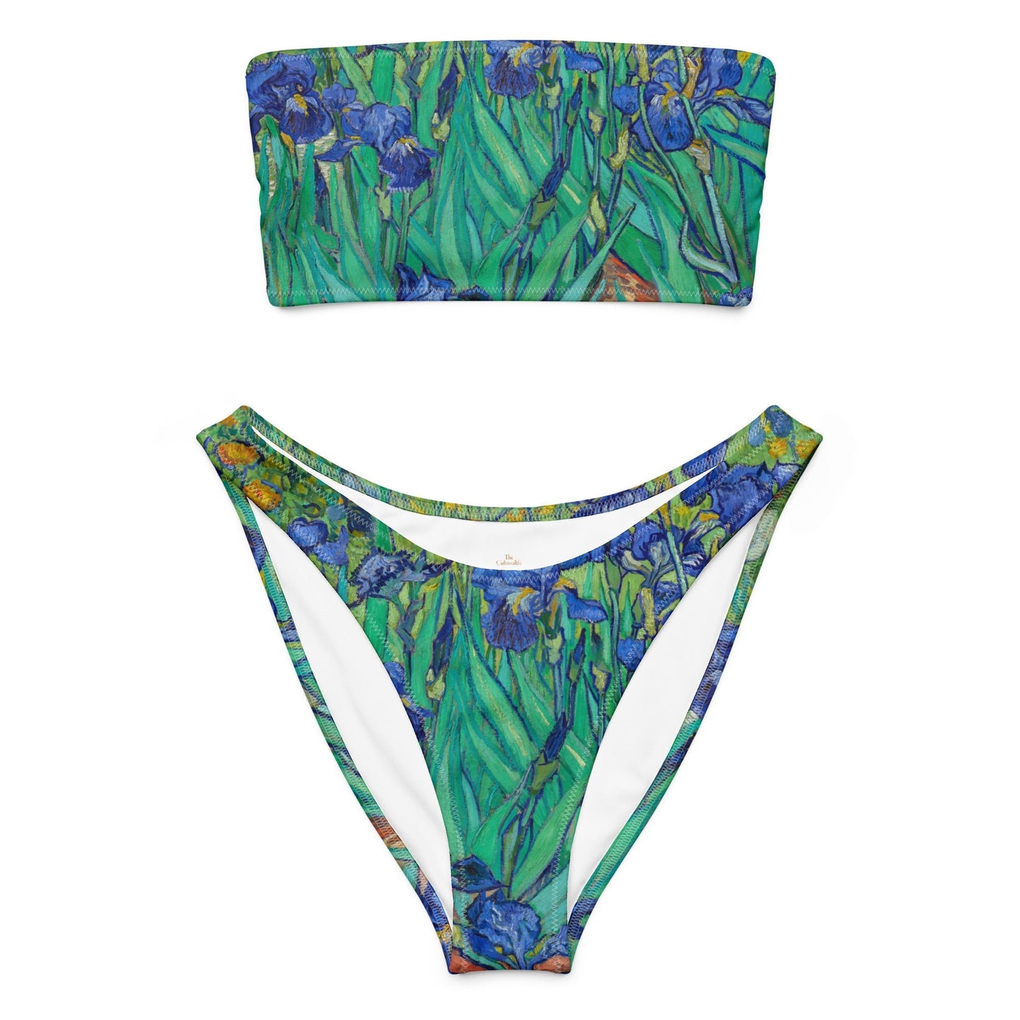 Recycled bandeau bikini - Irises by Vincent van Gogh - The Culturalife