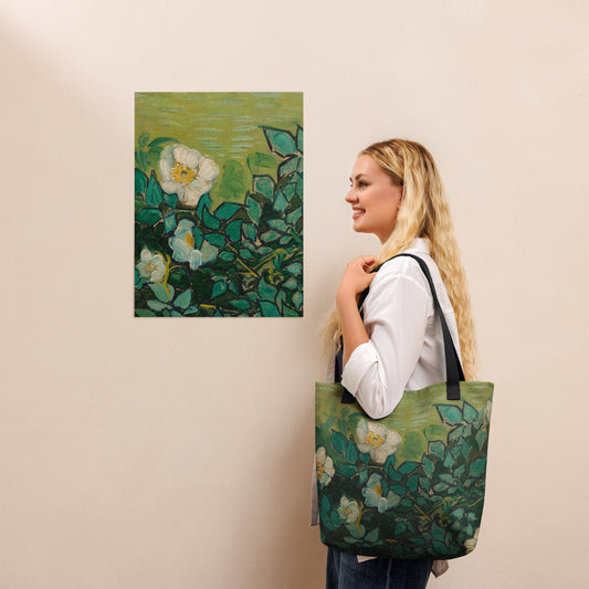 Tote bag - Wild Roses by Vincent van Gogh - The Culturalife