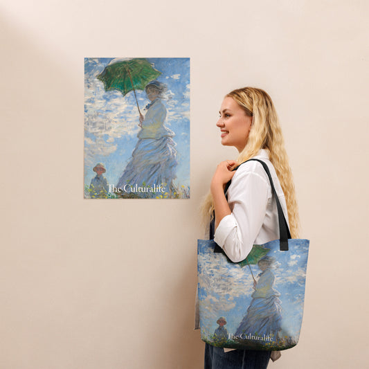 Tote bag - Woman with a Parasol by Claude Monet - The Culturalife