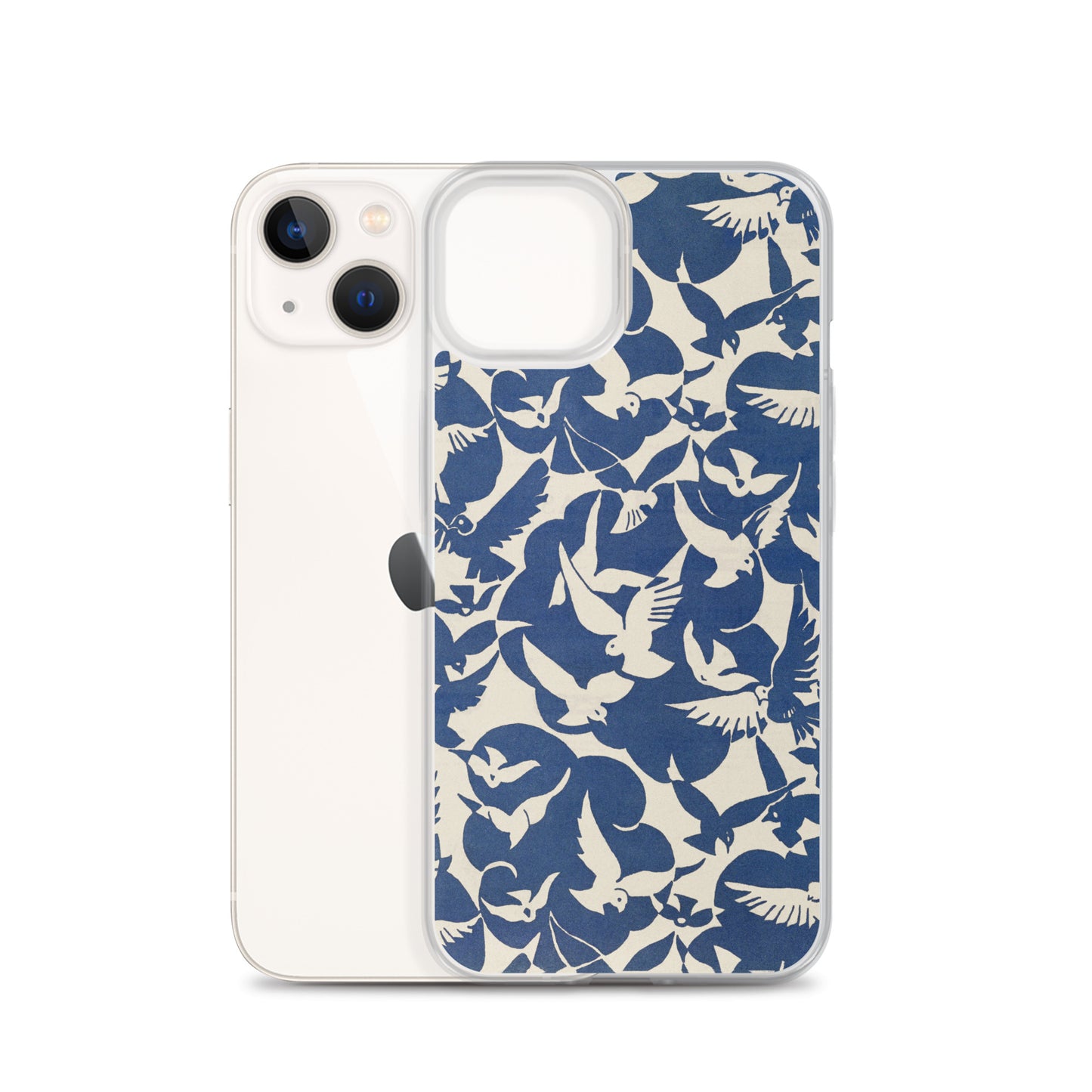 Clear Case for iPhone® - Pigeons in White and Blue from Rijksmuseum - The Culturalife