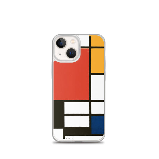 Clear Case for iPhone® - Composition with Red, Yellow, Blue, and Black by Piet Mondrian - The Culturalife