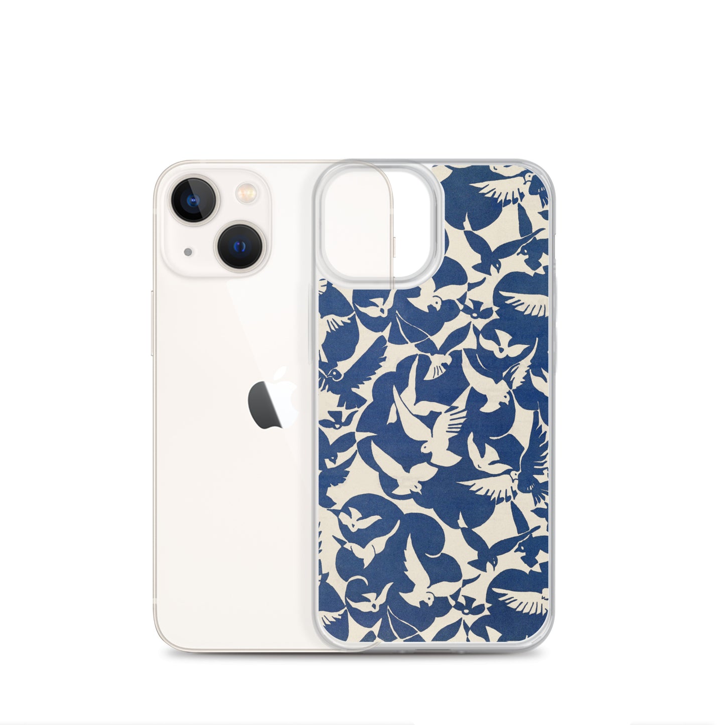 Clear Case for iPhone® - Pigeons in White and Blue from Rijksmuseum - The Culturalife