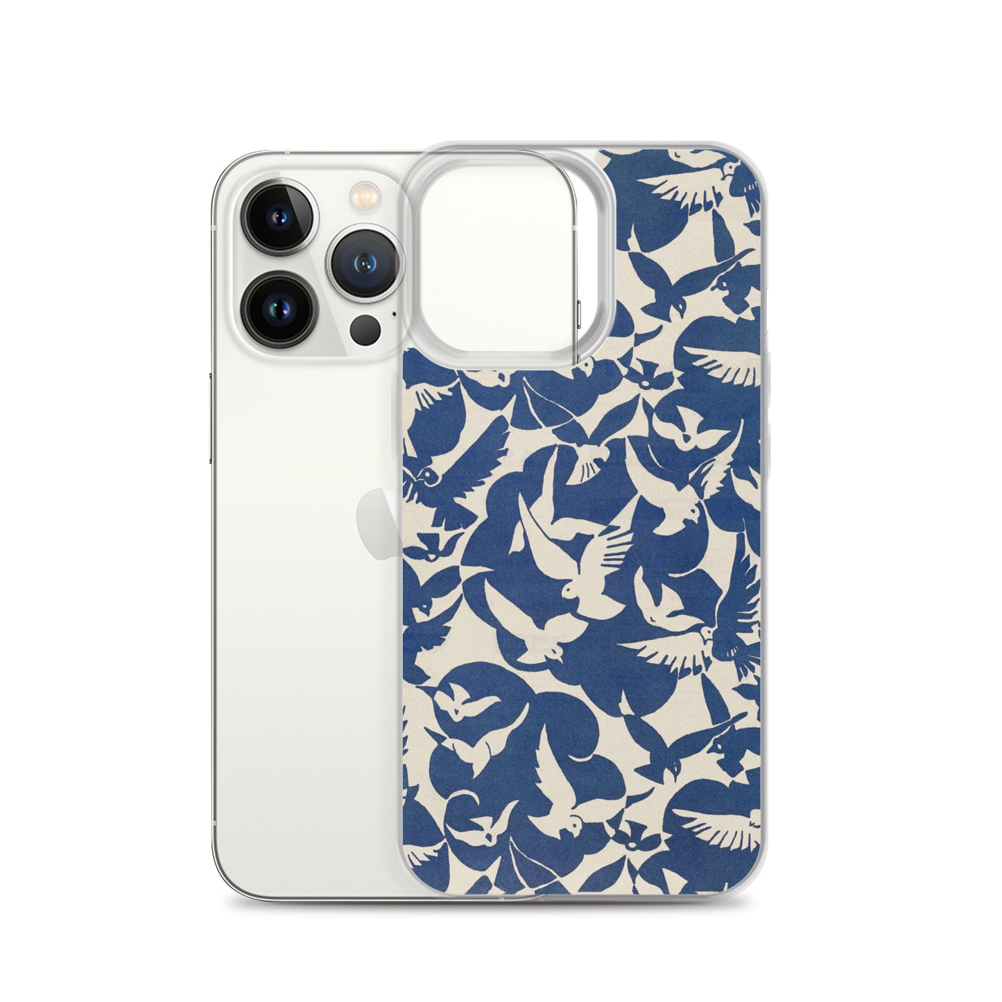 Clear Case for iPhone® - Pigeons in White and Blue from Rijksmuseum - The Culturalife