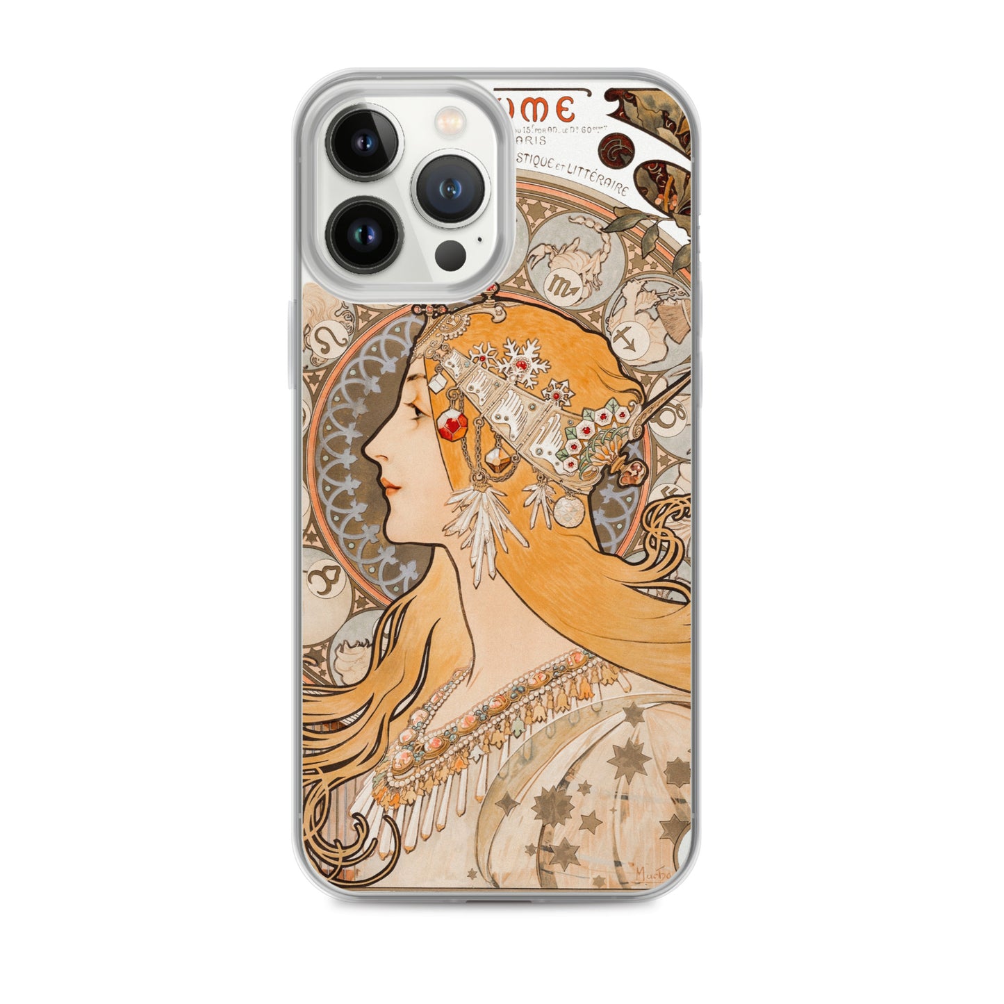 Clear Case for iPhone® - Zodiaque or La Plume by Alphonse Maria Mucha - The Culturalife