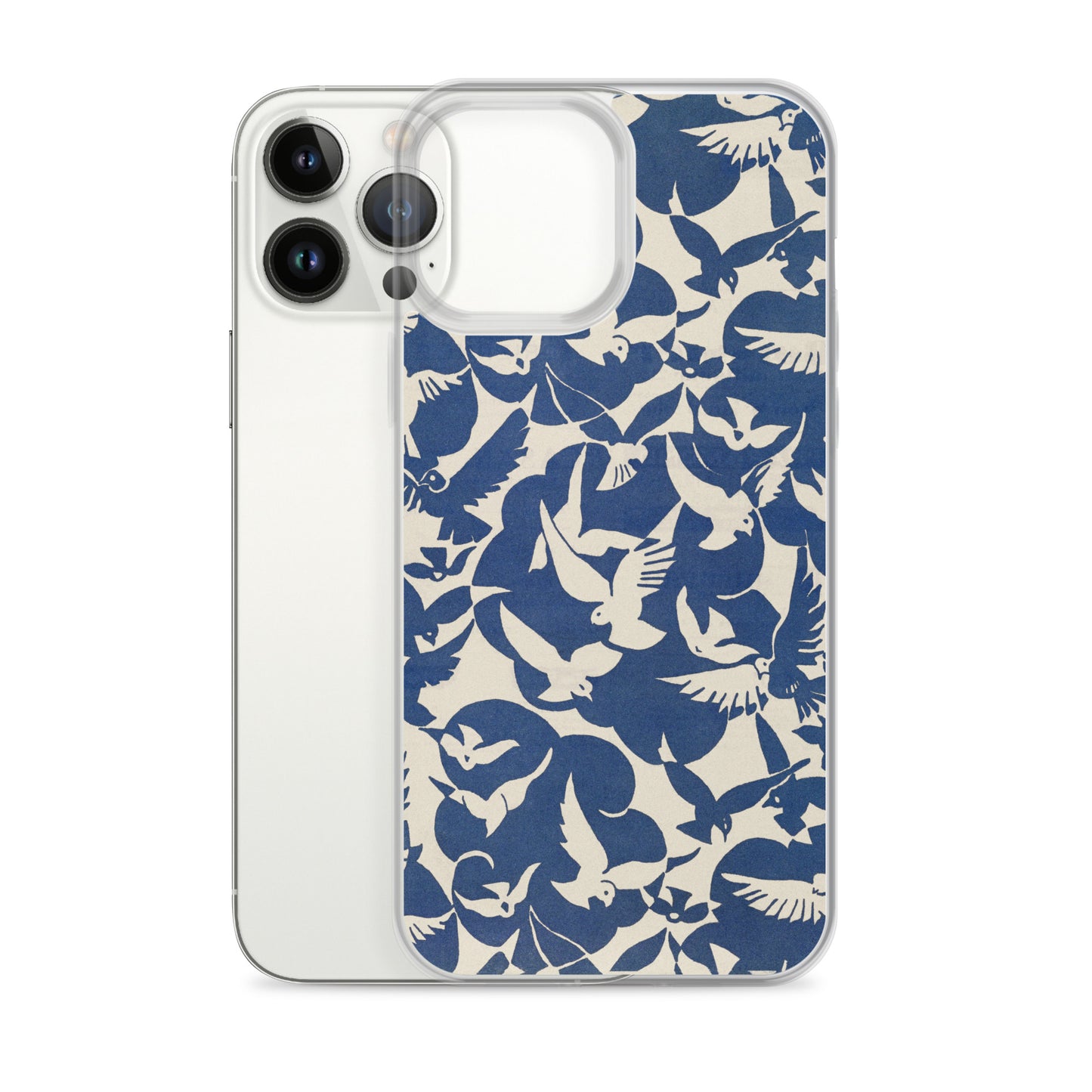 Clear Case for iPhone® - Pigeons in White and Blue from Rijksmuseum - The Culturalife