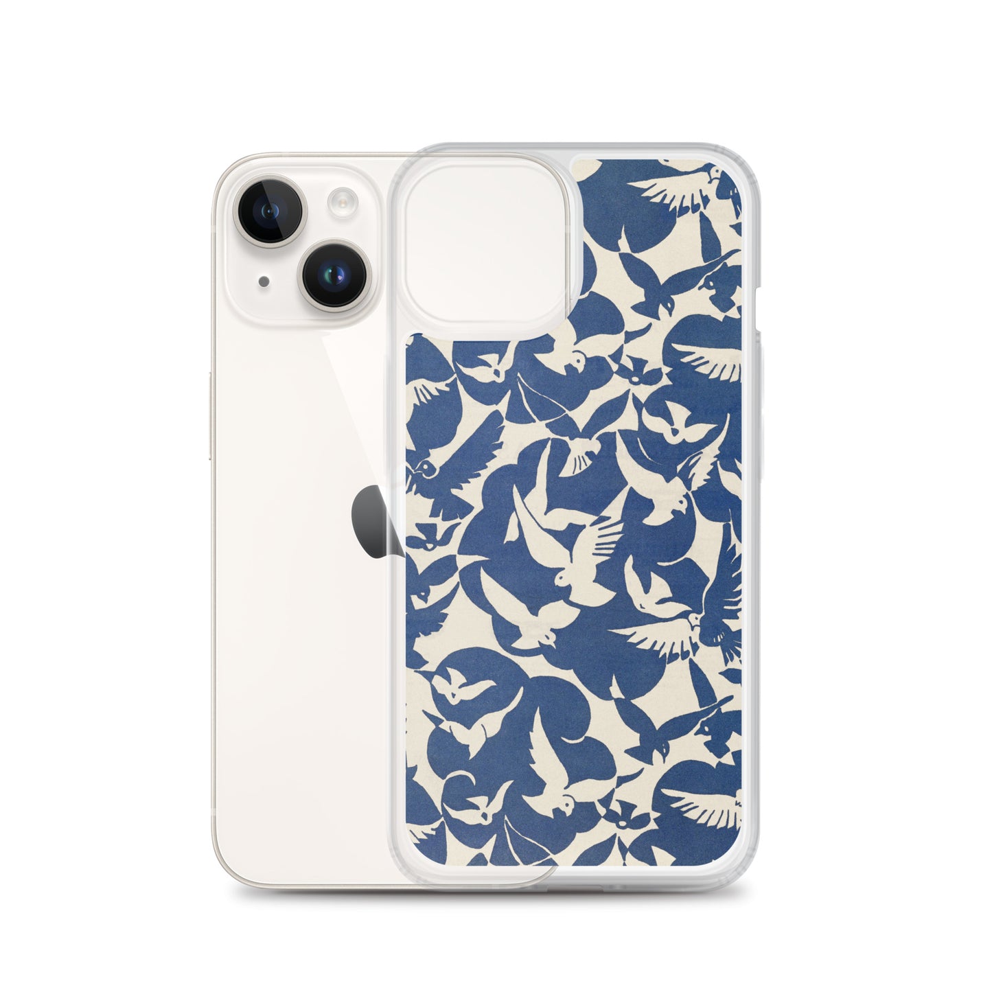 Clear Case for iPhone® - Pigeons in White and Blue from Rijksmuseum - The Culturalife