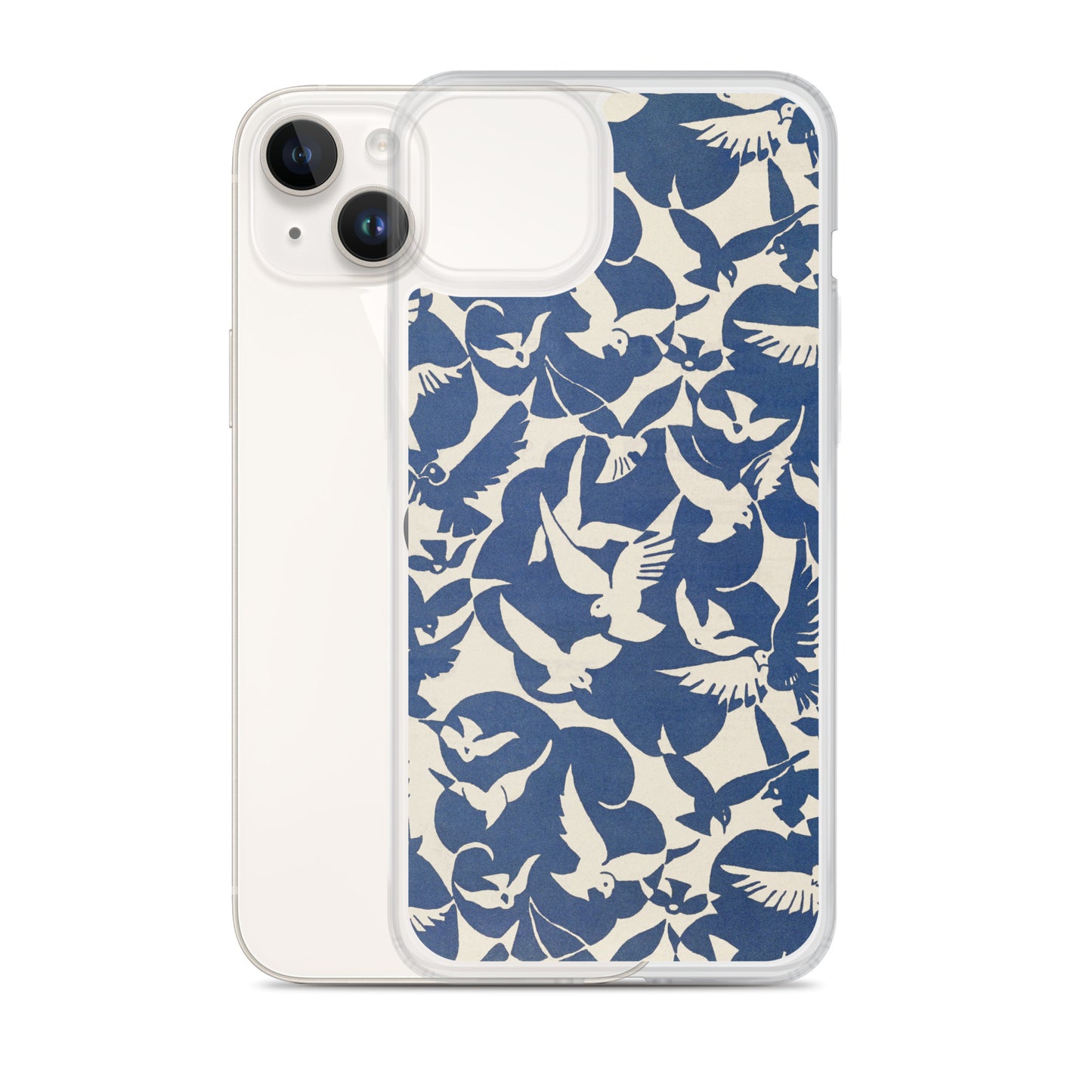 Clear Case for iPhone® - Pigeons in White and Blue from Rijksmuseum - The Culturalife