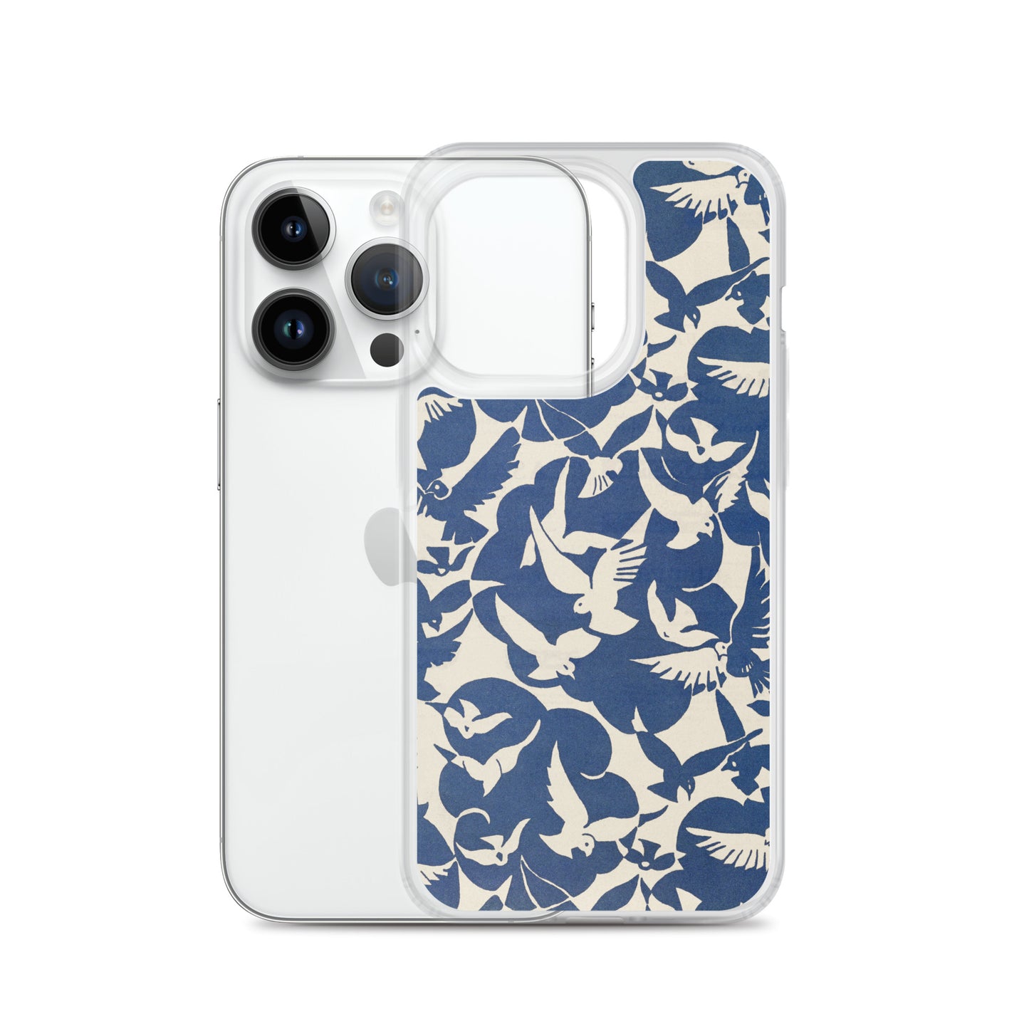 Clear Case for iPhone® - Pigeons in White and Blue from Rijksmuseum - The Culturalife