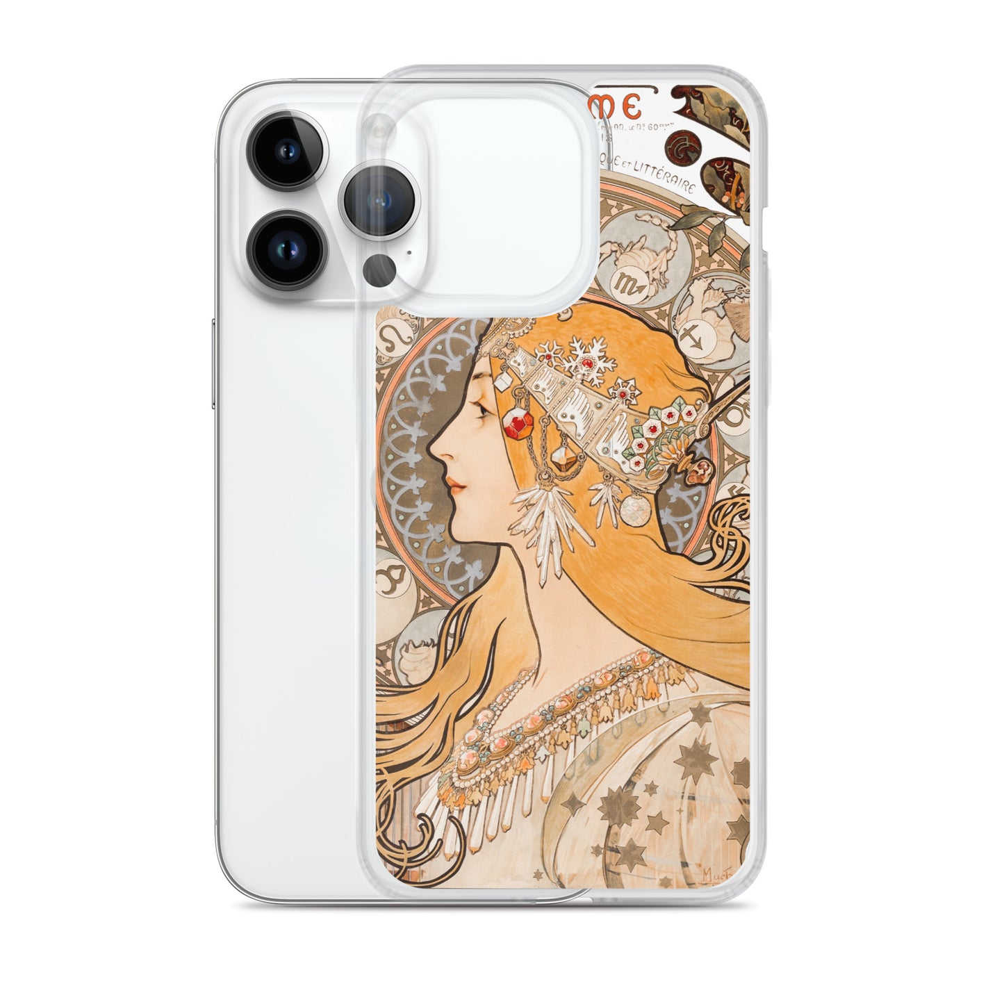 Clear Case for iPhone® - Zodiaque or La Plume by Alphonse Maria Mucha - The Culturalife