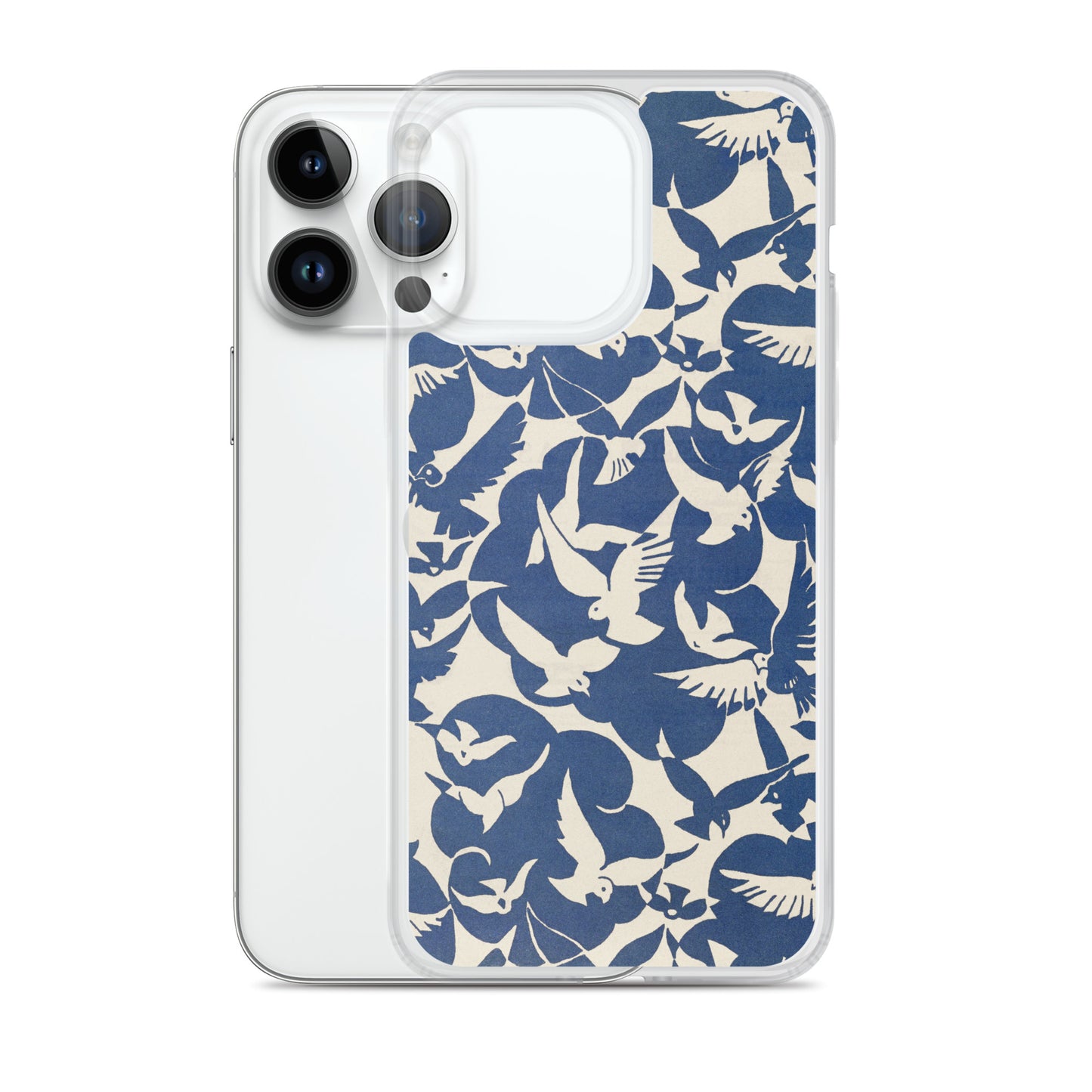 Clear Case for iPhone® - Pigeons in White and Blue from Rijksmuseum - The Culturalife