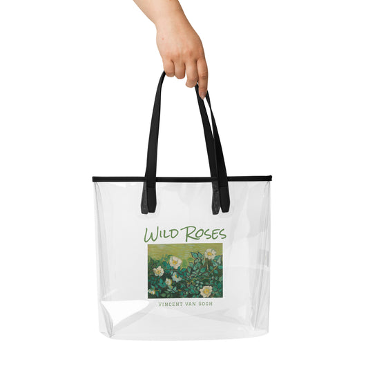 Clear tote bag - Wild Roses by Vincent van Gogh - The Culturalife