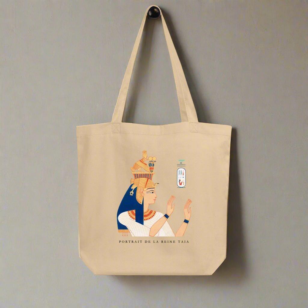 Eco Tote Bag - Portrait of Queen Tiye, wife of Amenhotep III - The Culturalife