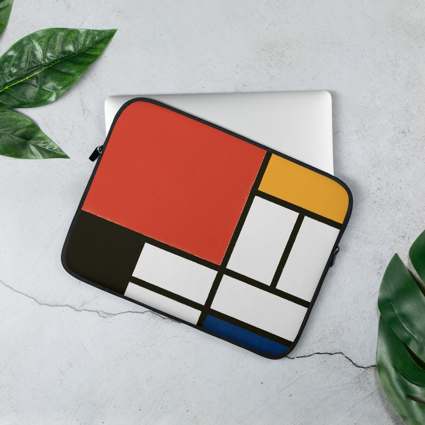 Laptop Sleeve - Composition with Red, Yellow, Blue, and Black by Piet Mondrian - The Culturalife