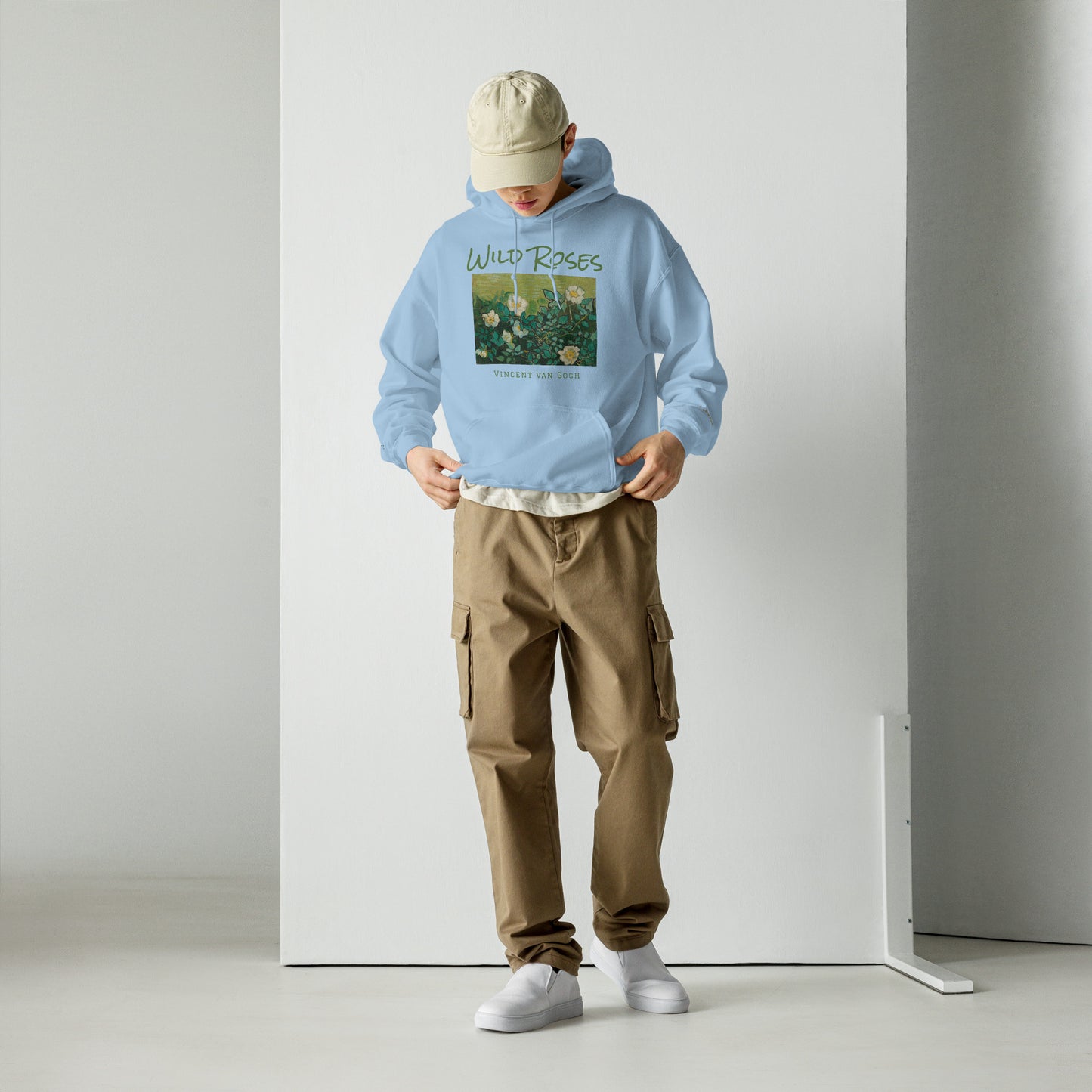 Unisex Hoodie - Wild Roses by Vincent van Gogh - The Culturalife