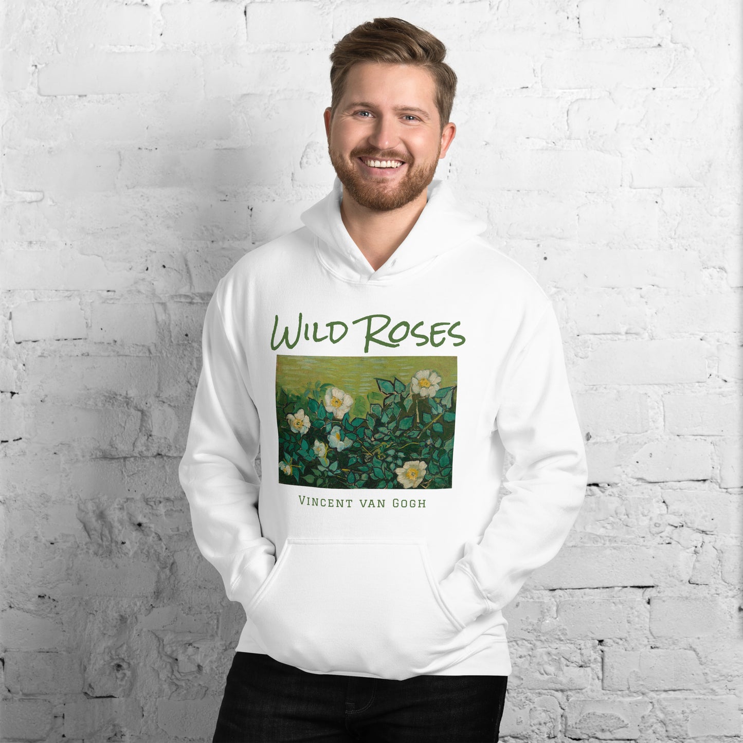 Unisex Hoodie - Wild Roses by Vincent van Gogh - The Culturalife