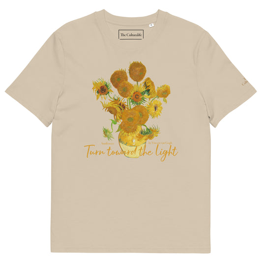 Unisex organic cotton t-shirt - Sunflowers by Vincent van Gogh - The Culturalife