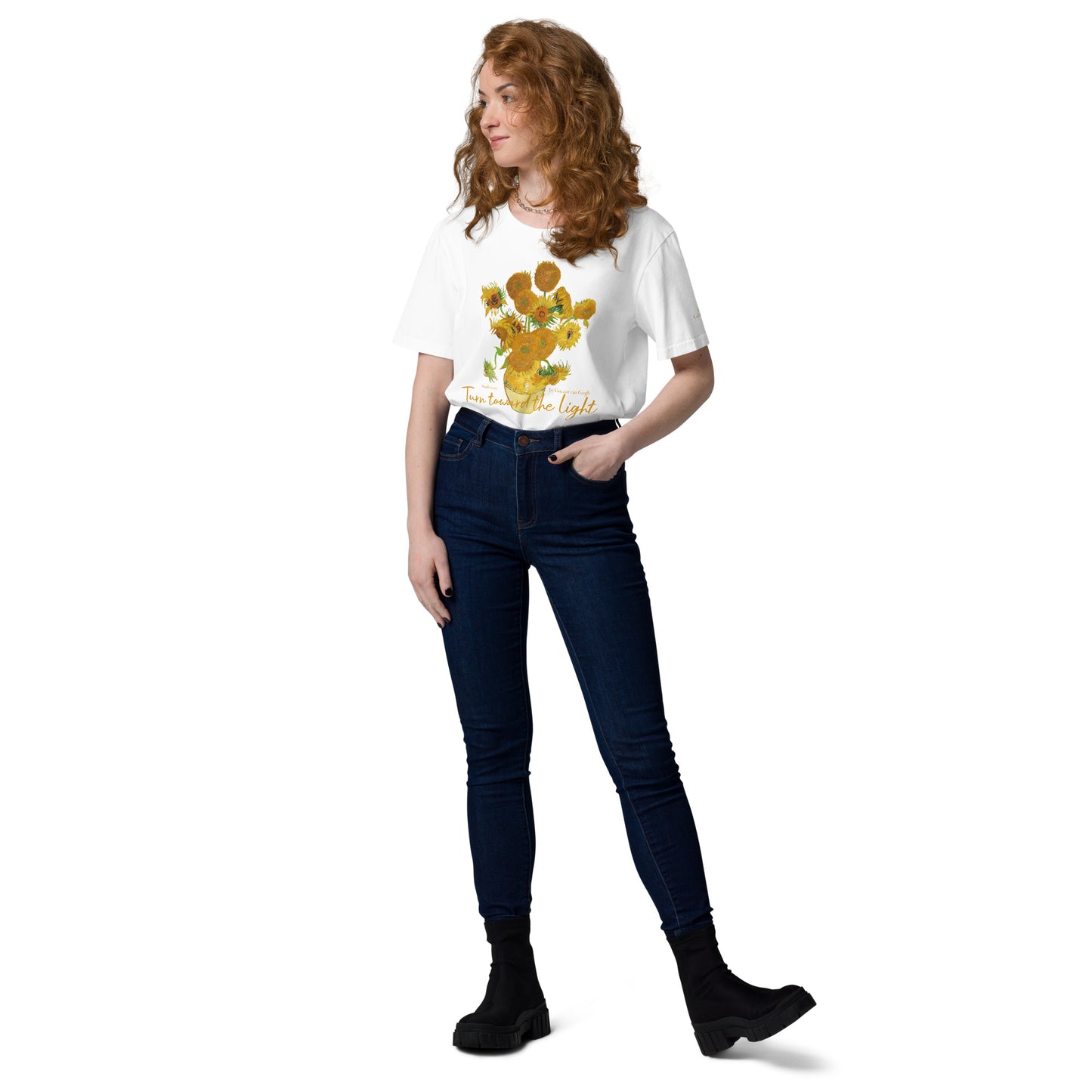 Unisex organic cotton t-shirt - Sunflowers by Vincent van Gogh - The Culturalife