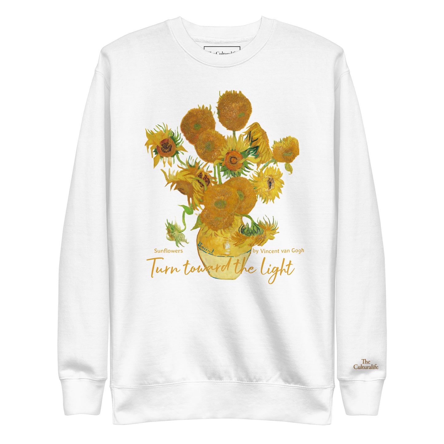 Unisex Premium Sweatshirt - Sunflowers by Vincent van Gogh - The CulturalifeApparel