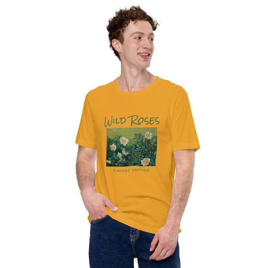 Unisex t-shirt - Wild Roses by Vincent van Gogh - The Culturalife