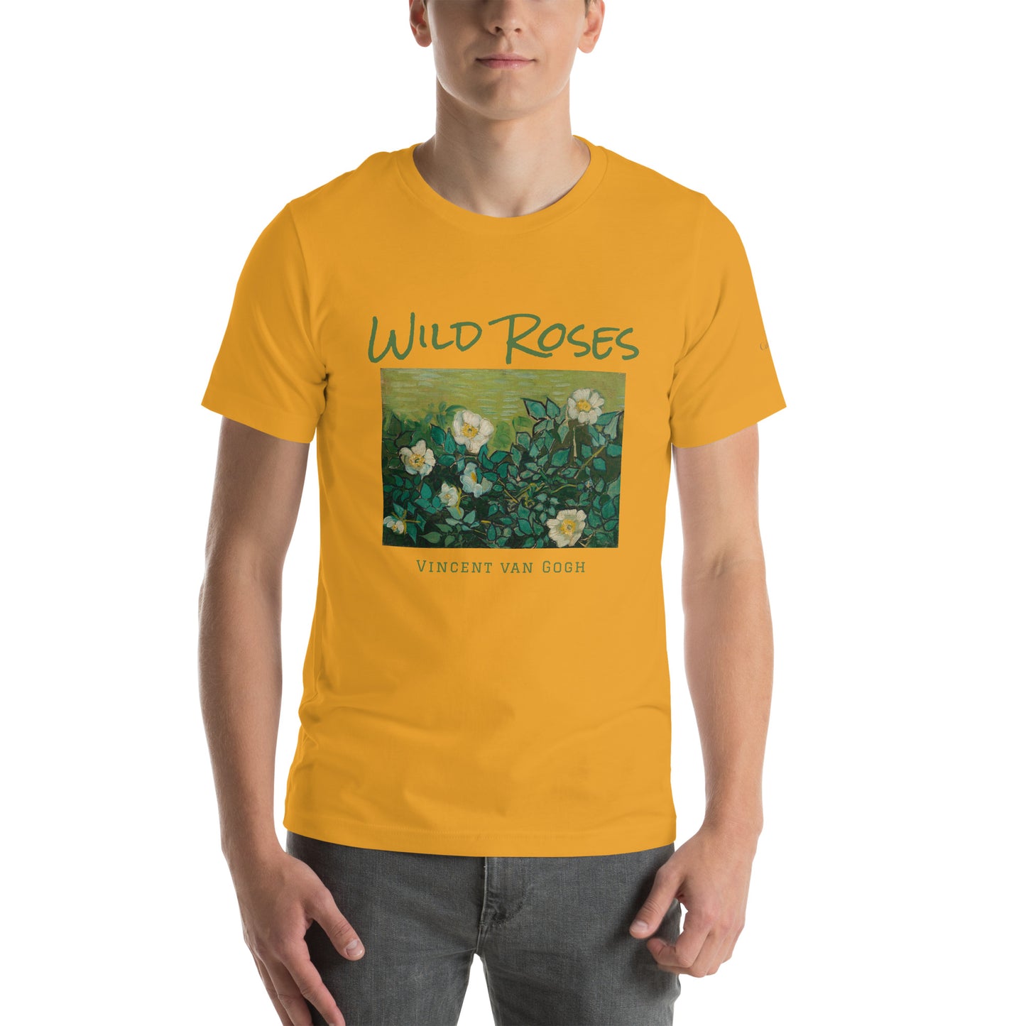 Unisex t-shirt - Wild Roses by Vincent van Gogh - The Culturalife