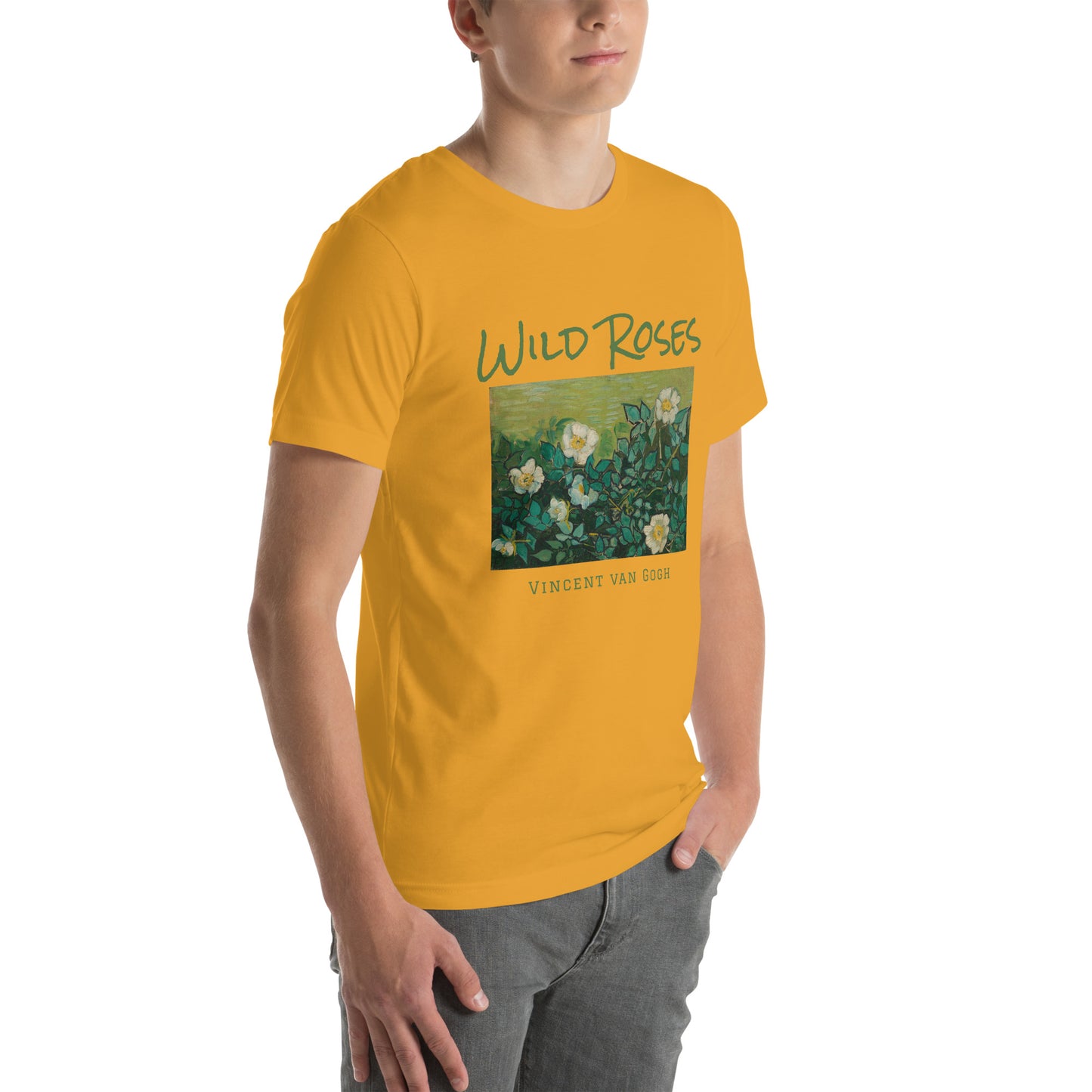 Unisex t-shirt - Wild Roses by Vincent van Gogh - The Culturalife