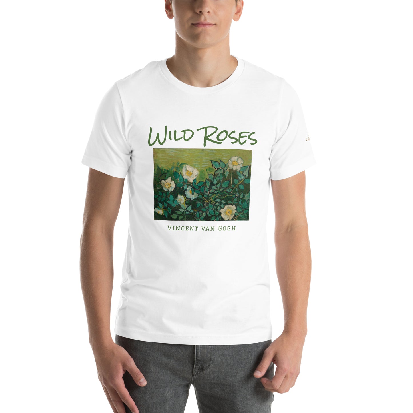 Unisex t-shirt - Wild Roses by Vincent van Gogh - The Culturalife