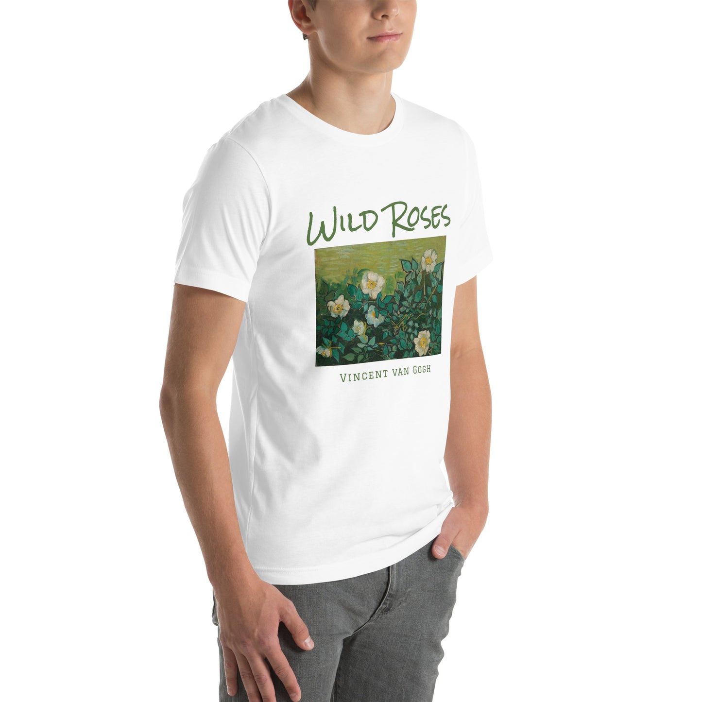 Unisex t-shirt - Wild Roses by Vincent van Gogh - The Culturalife