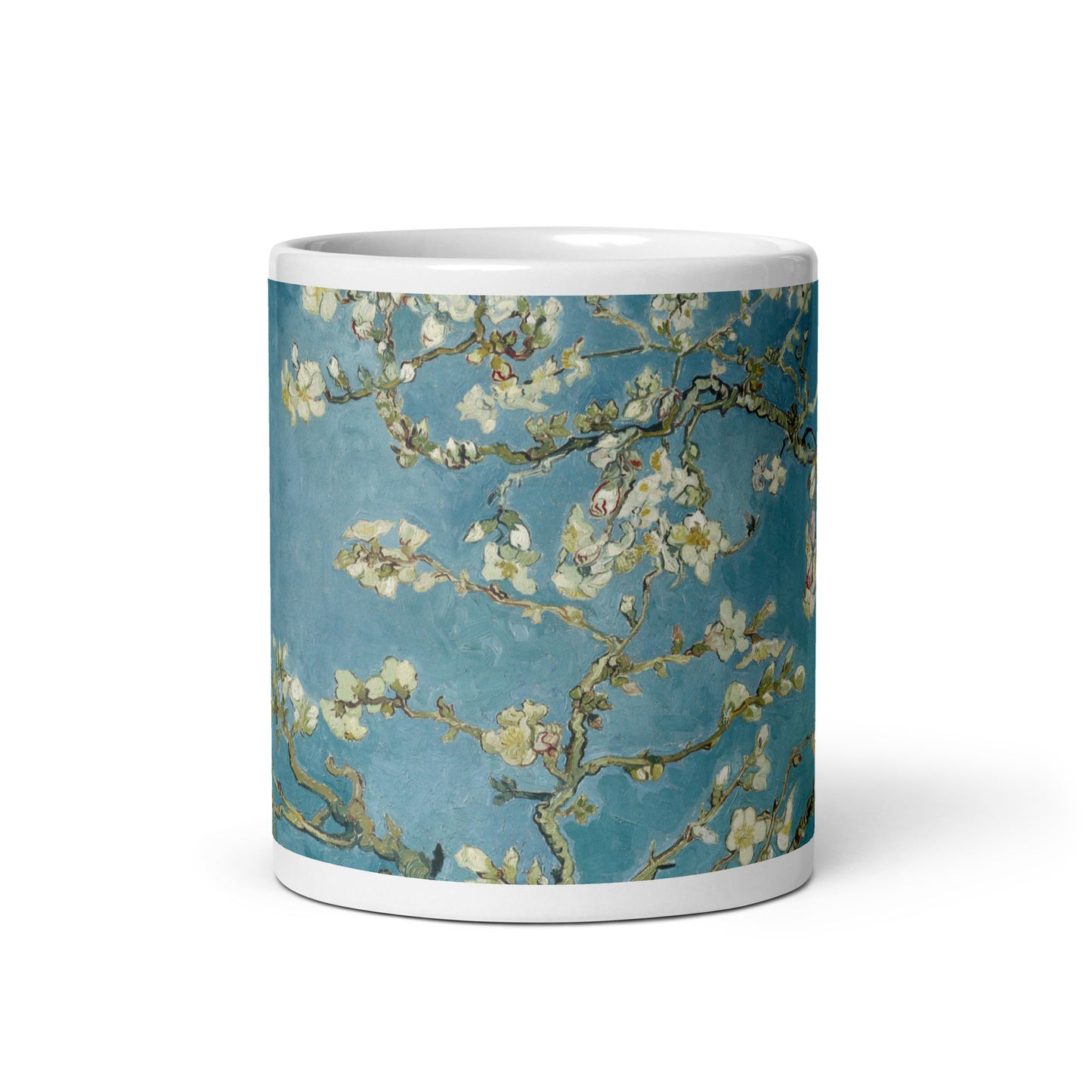 White glossy mug - Almond Blossom by Vincent van Gogh - The Culturalife
