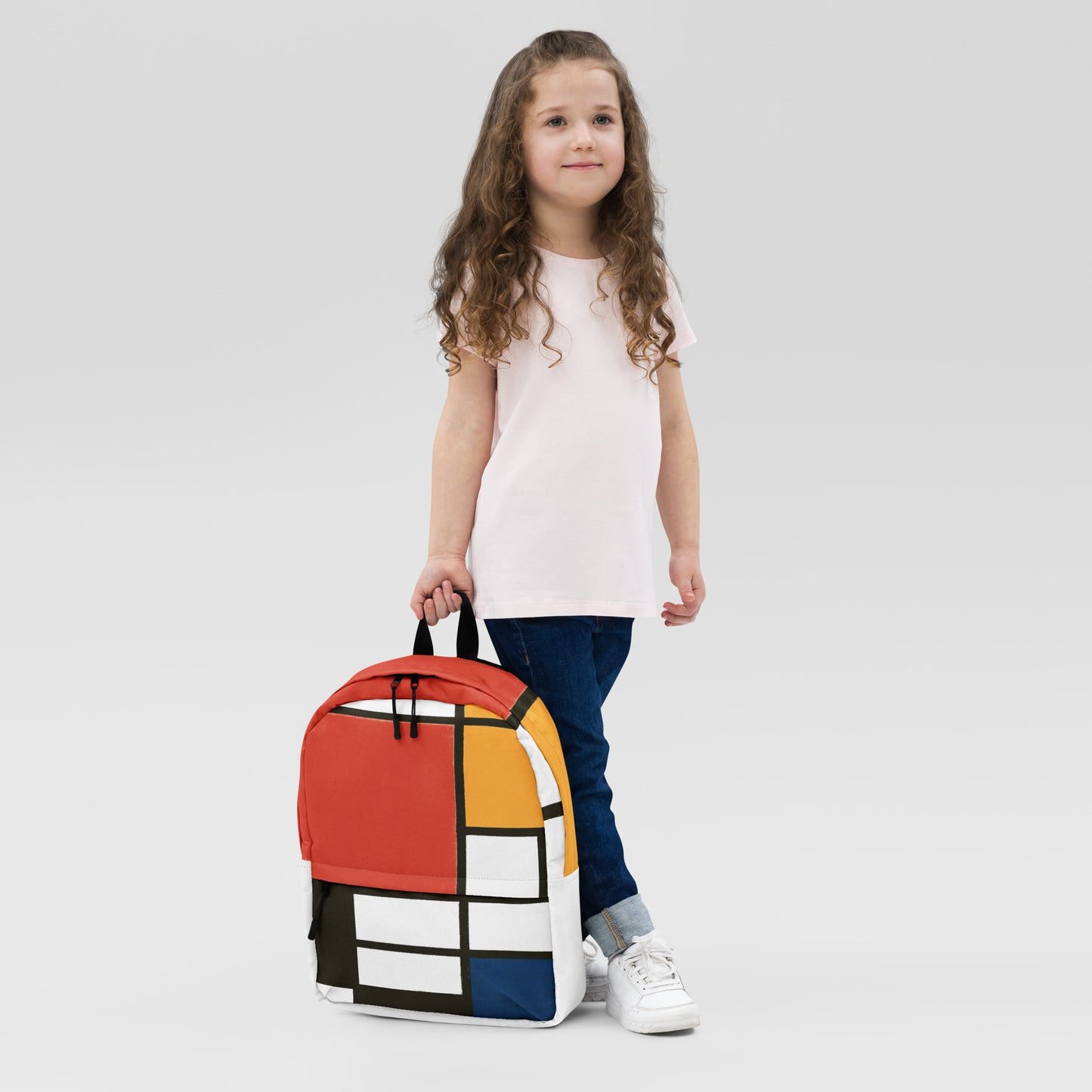 Backpack - Composition with Red, Yellow, Blue, and Black by Piet Mondrian - The CulturalifeAccessories