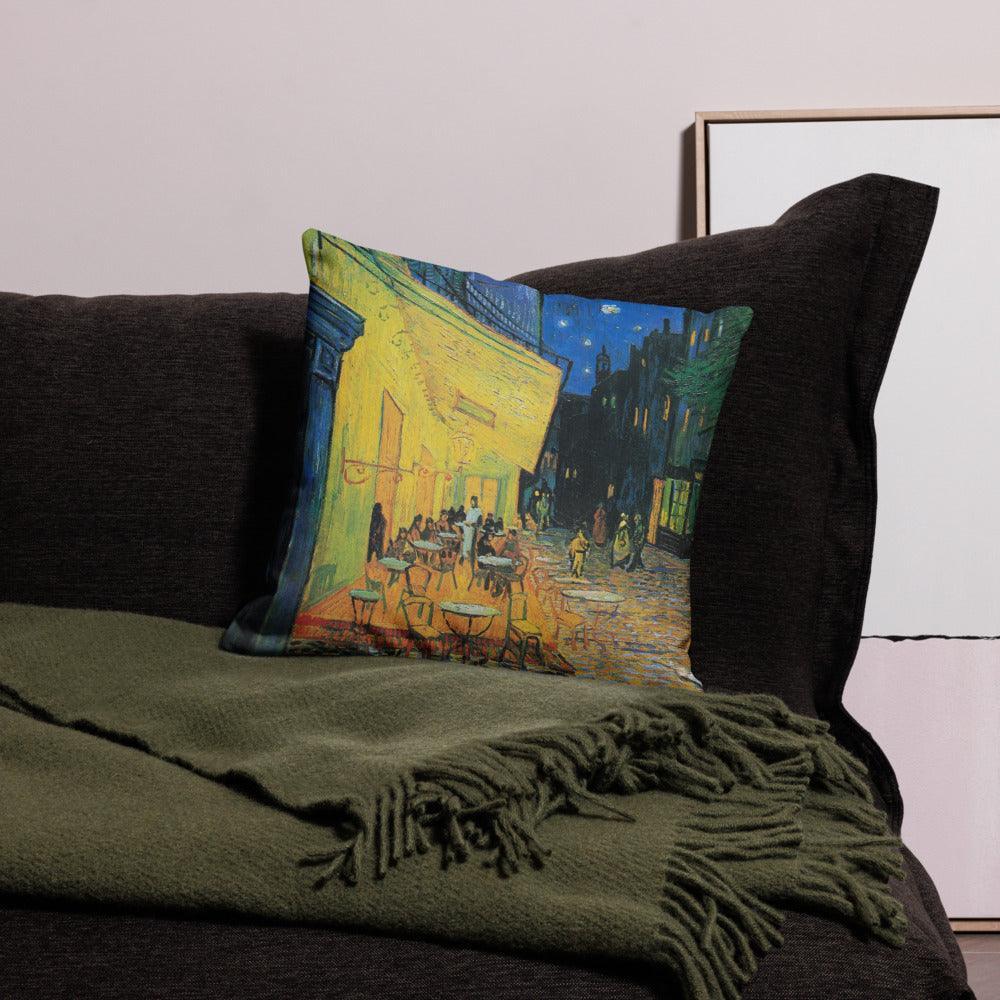 Premium Pillow Case - Café Terrace at Night by Vincent van Gogh - The Culturalife