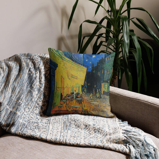 Premium Pillow Case - Café Terrace at Night by Vincent van Gogh - The Culturalife