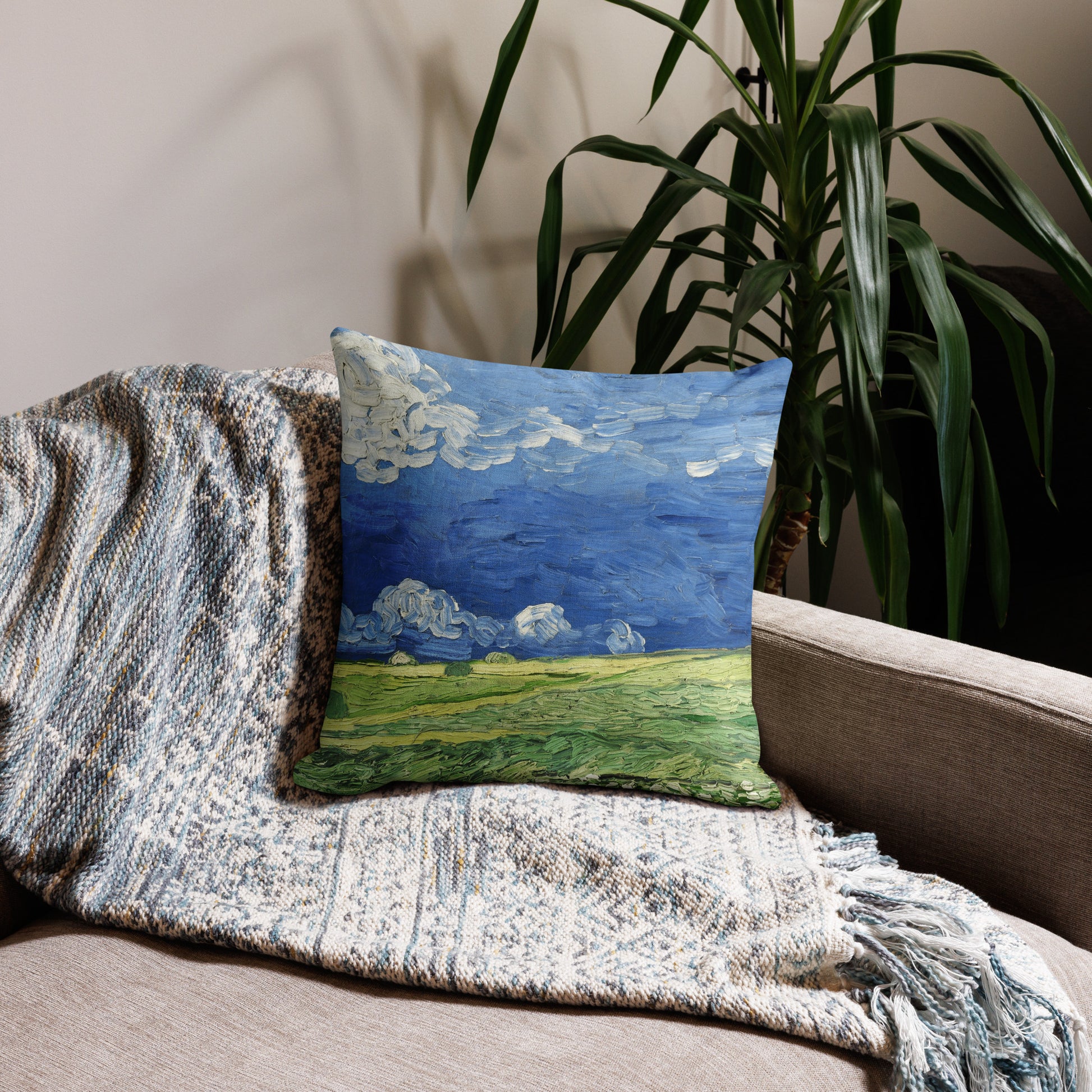 Premium Pillow Case - Wheatfield under thunderclouds by Vincent van Gogh - The Culturalife