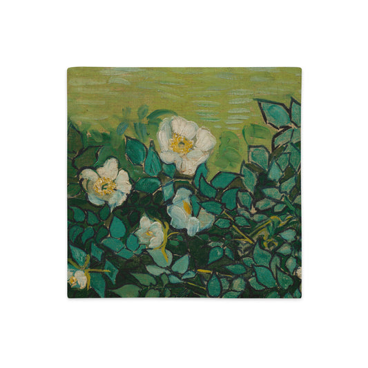 Premium Pillow Case - Wild Roses by Vincent van Gogh