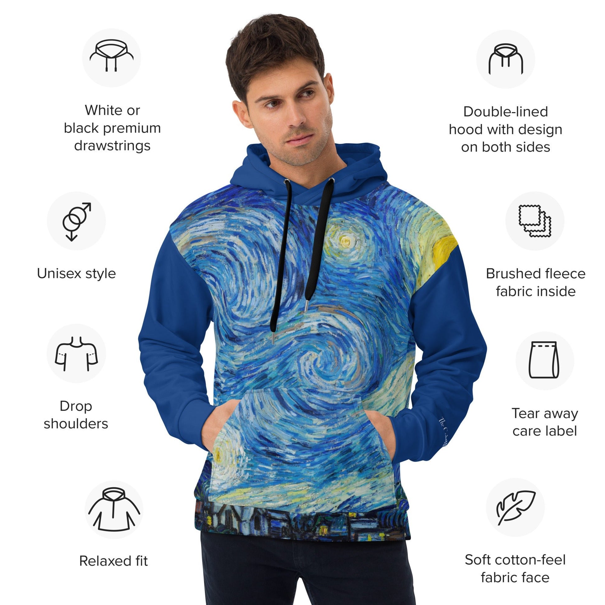 Unisex Hoodie - The Starry Night by Vincent van Gogh - The CulturalifeApparel