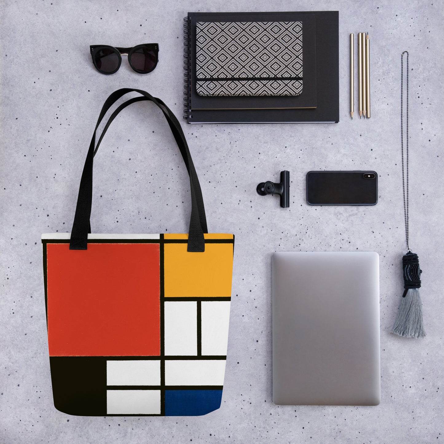 Tote bag - Composition with Red, Yellow, Blue, and Black by Piet Mondrian