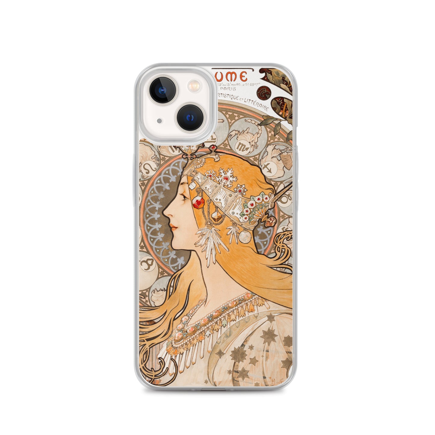 Clear Case for iPhone® - Zodiaque or La Plume by Alphonse Maria Mucha