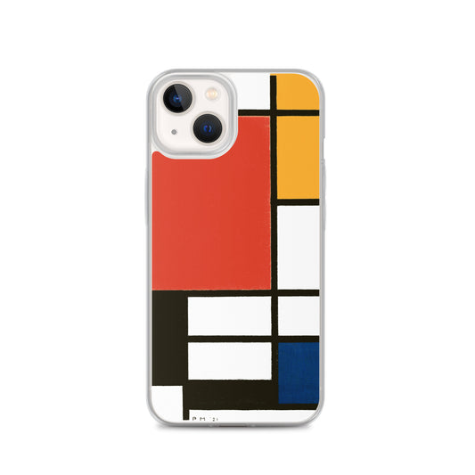 Clear Case for iPhone® - Composition with Red, Yellow, Blue, and Black by Piet Mondrian