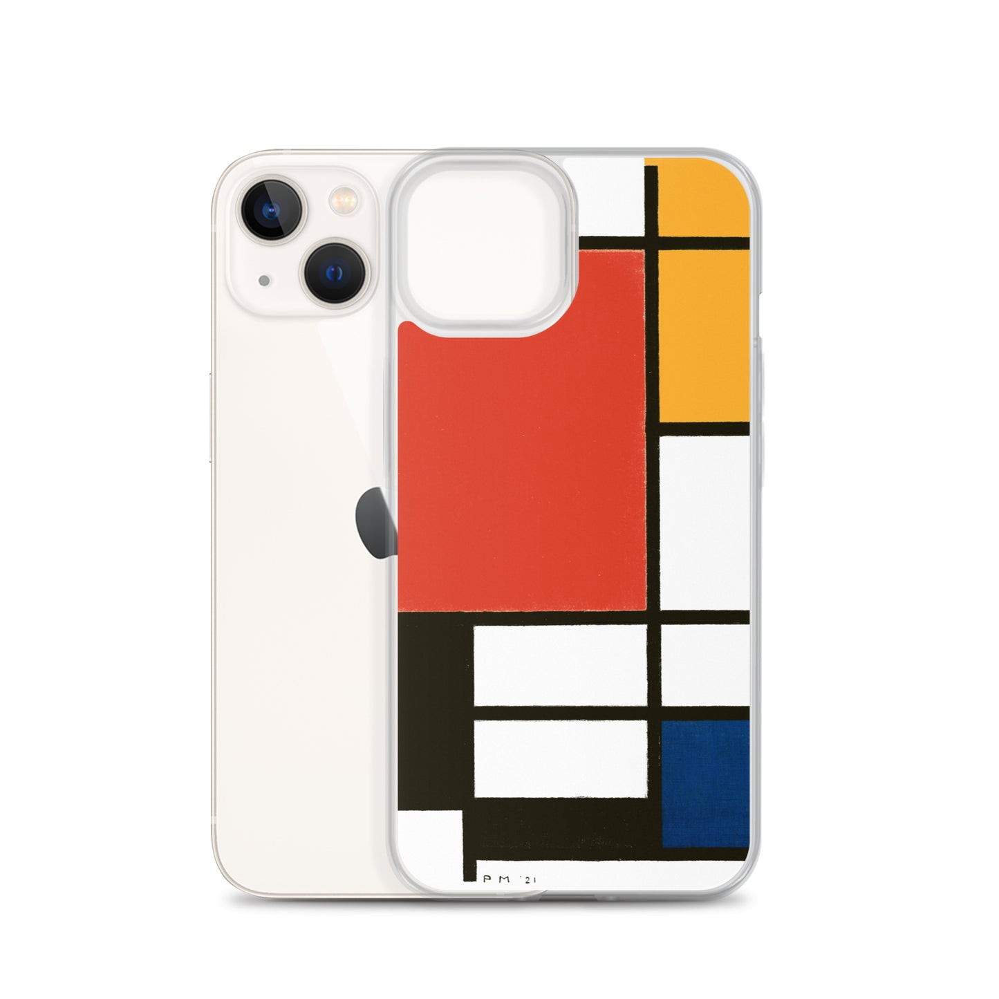 Clear Case for iPhone® - Composition with Red, Yellow, Blue, and Black by Piet Mondrian