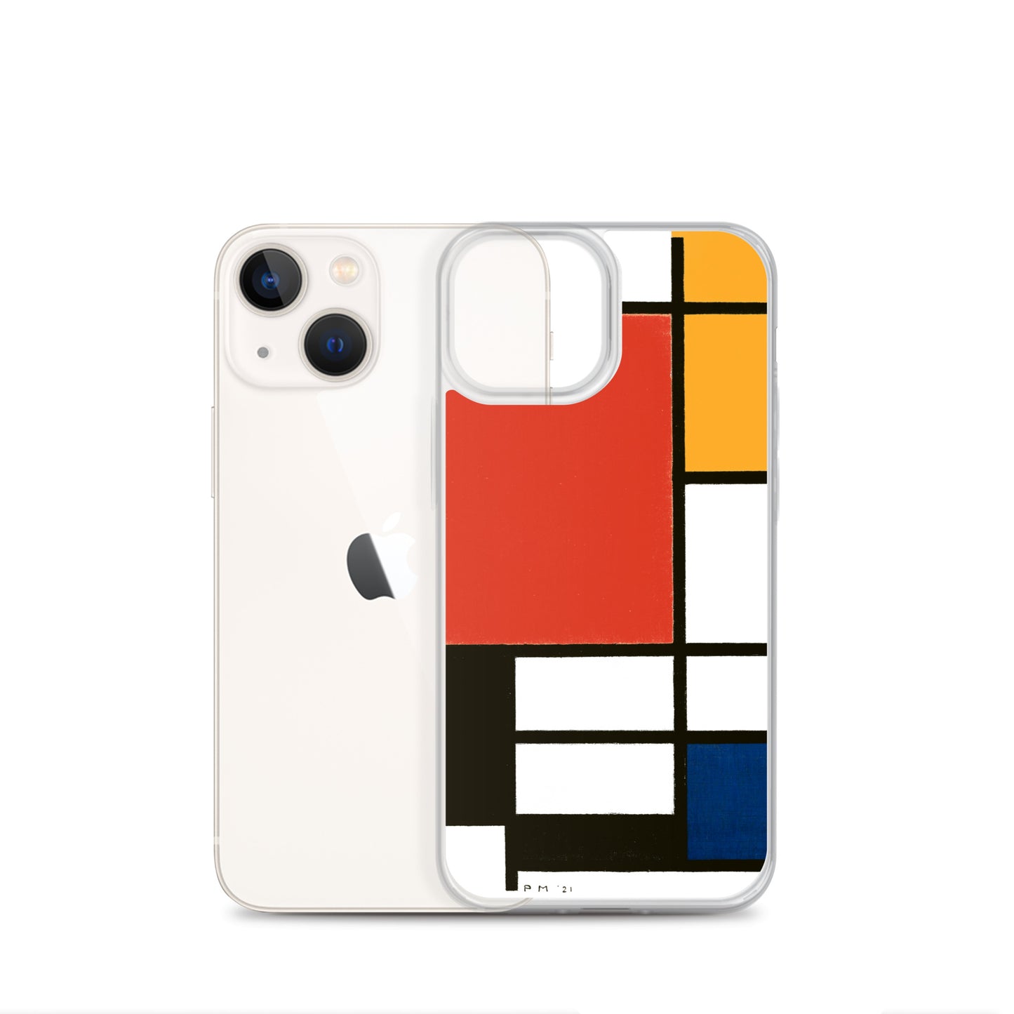 Clear Case for iPhone® - Composition with Red, Yellow, Blue, and Black by Piet Mondrian