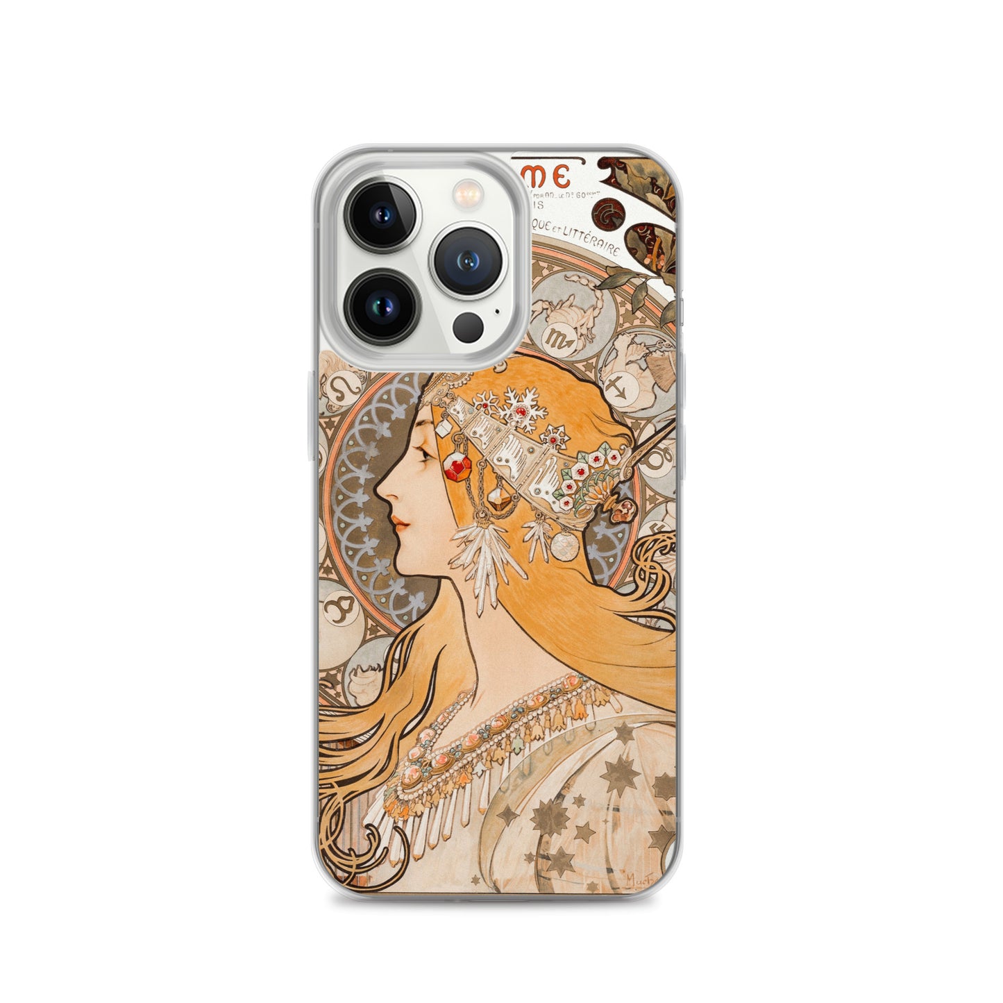 Clear Case for iPhone® - Zodiaque or La Plume by Alphonse Maria Mucha