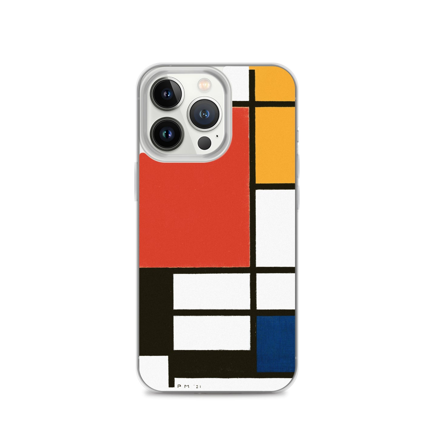 Clear Case for iPhone® - Composition with Red, Yellow, Blue, and Black by Piet Mondrian