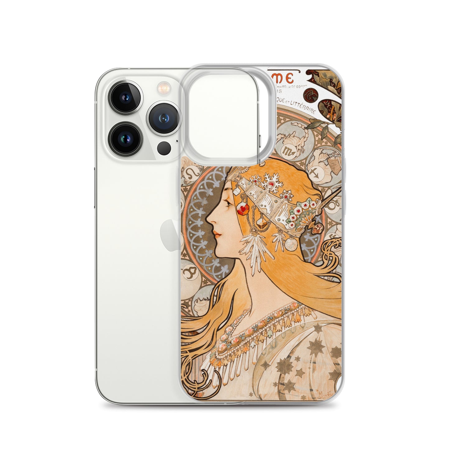 Clear Case for iPhone® - Zodiaque or La Plume by Alphonse Maria Mucha