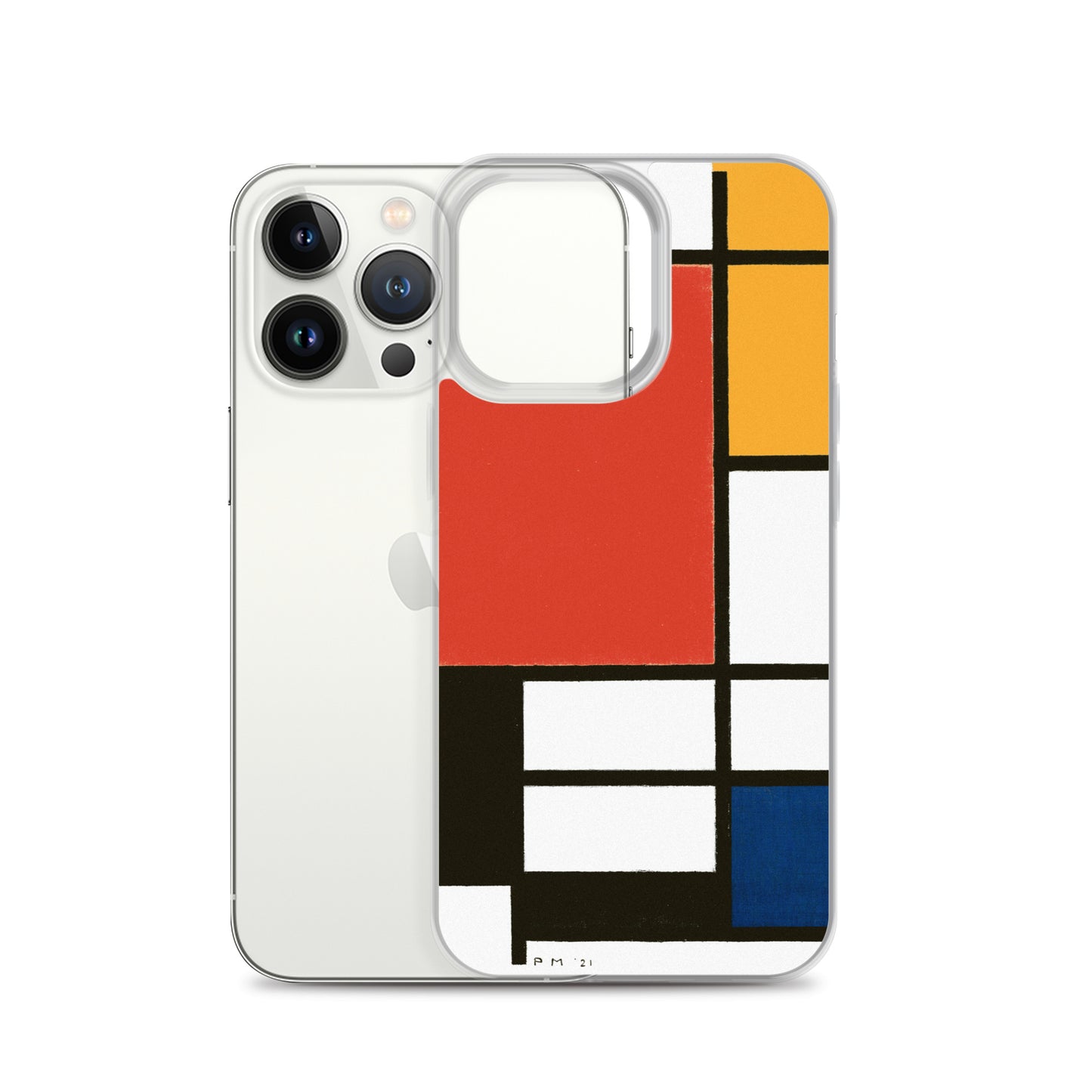 Clear Case for iPhone® - Composition with Red, Yellow, Blue, and Black by Piet Mondrian