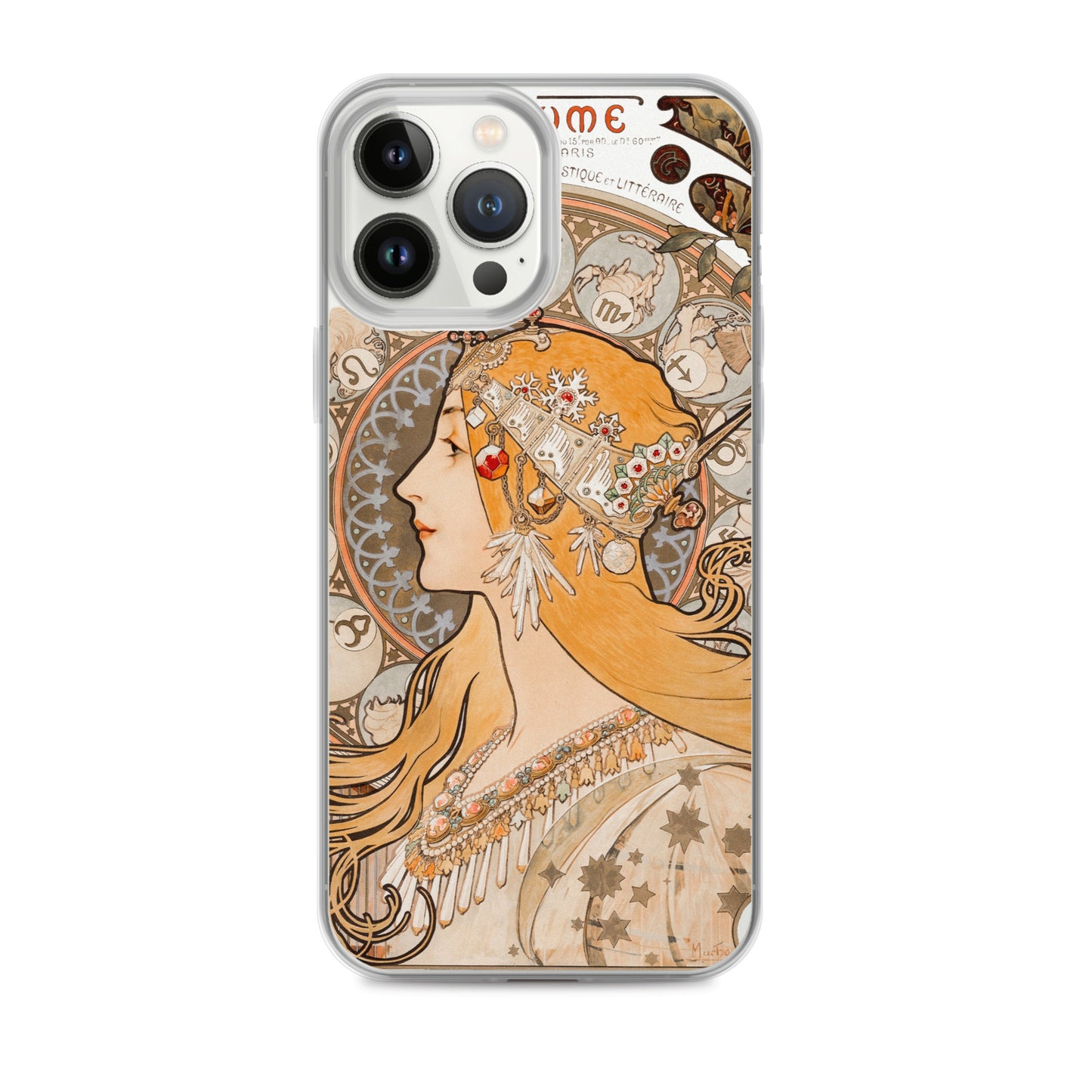 Clear Case for iPhone® - Zodiaque or La Plume by Alphonse Maria Mucha