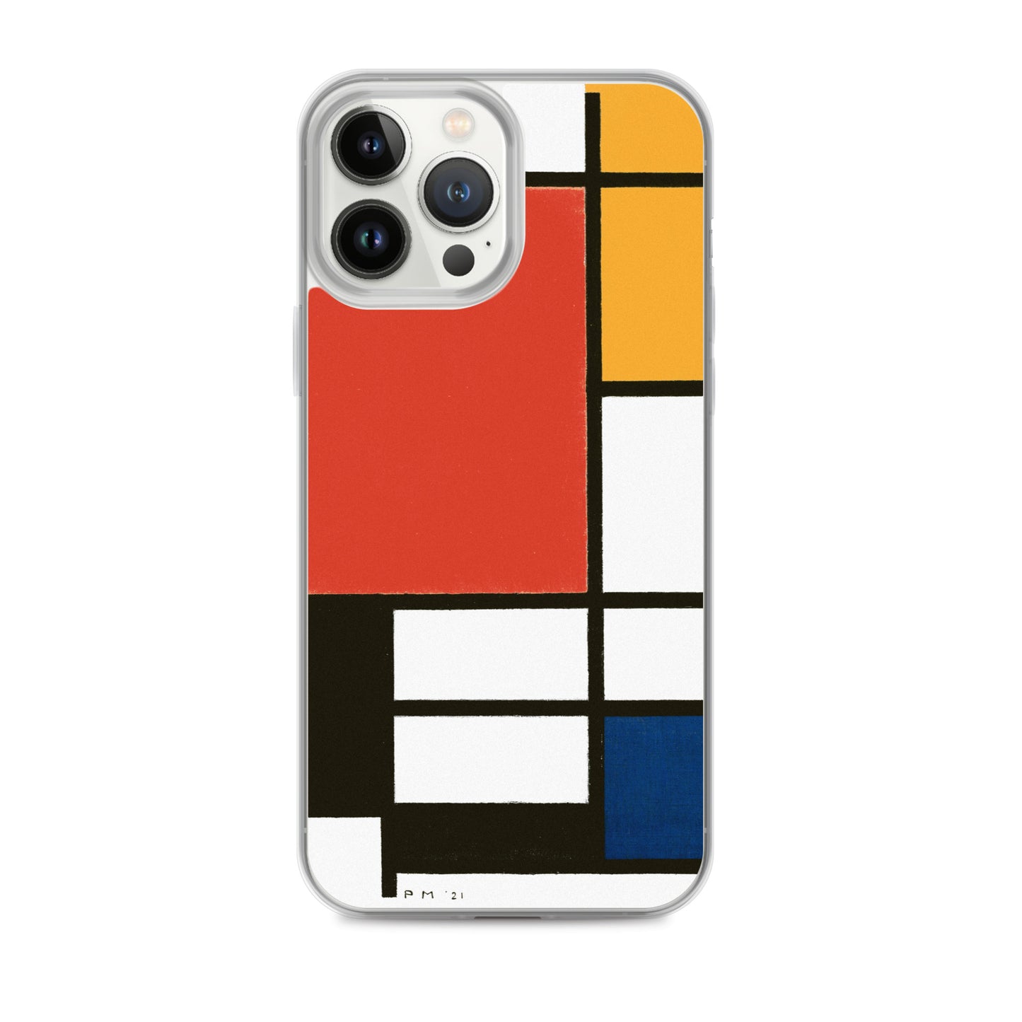 Clear Case for iPhone® - Composition with Red, Yellow, Blue, and Black by Piet Mondrian