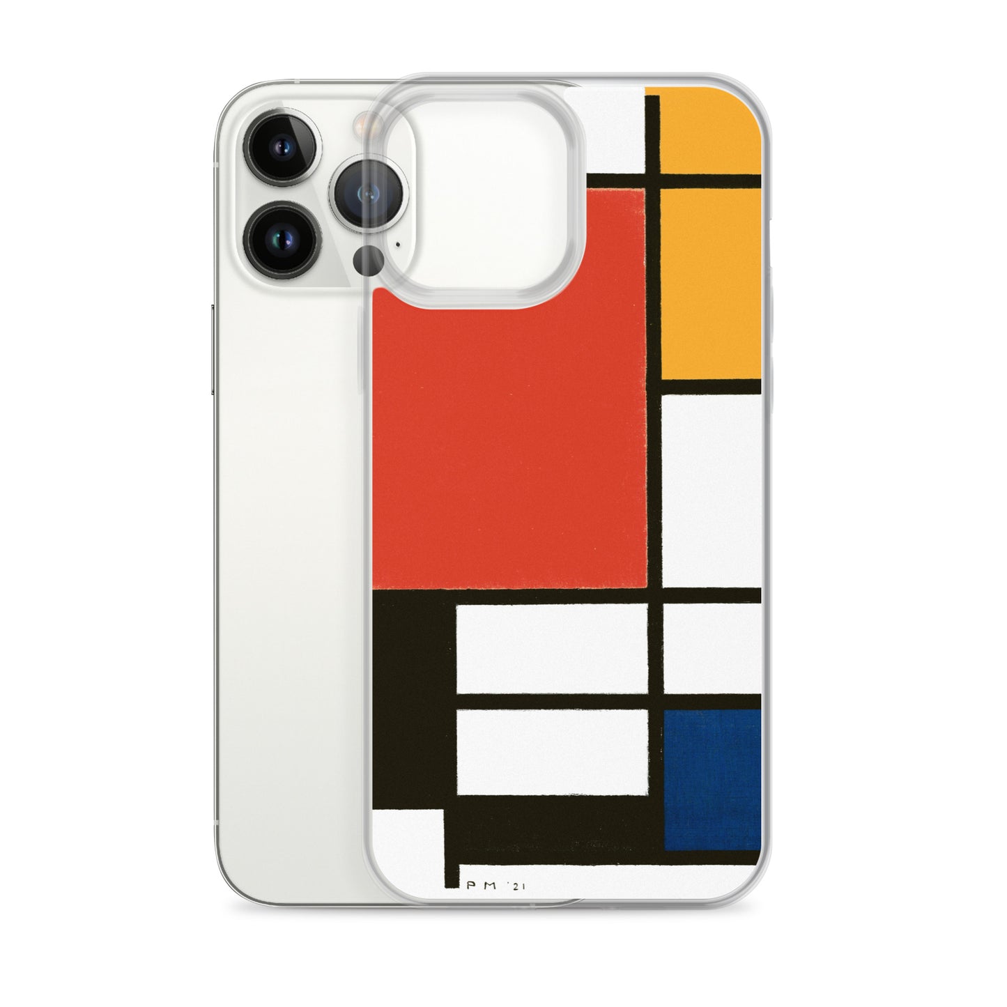 Clear Case for iPhone® - Composition with Red, Yellow, Blue, and Black by Piet Mondrian