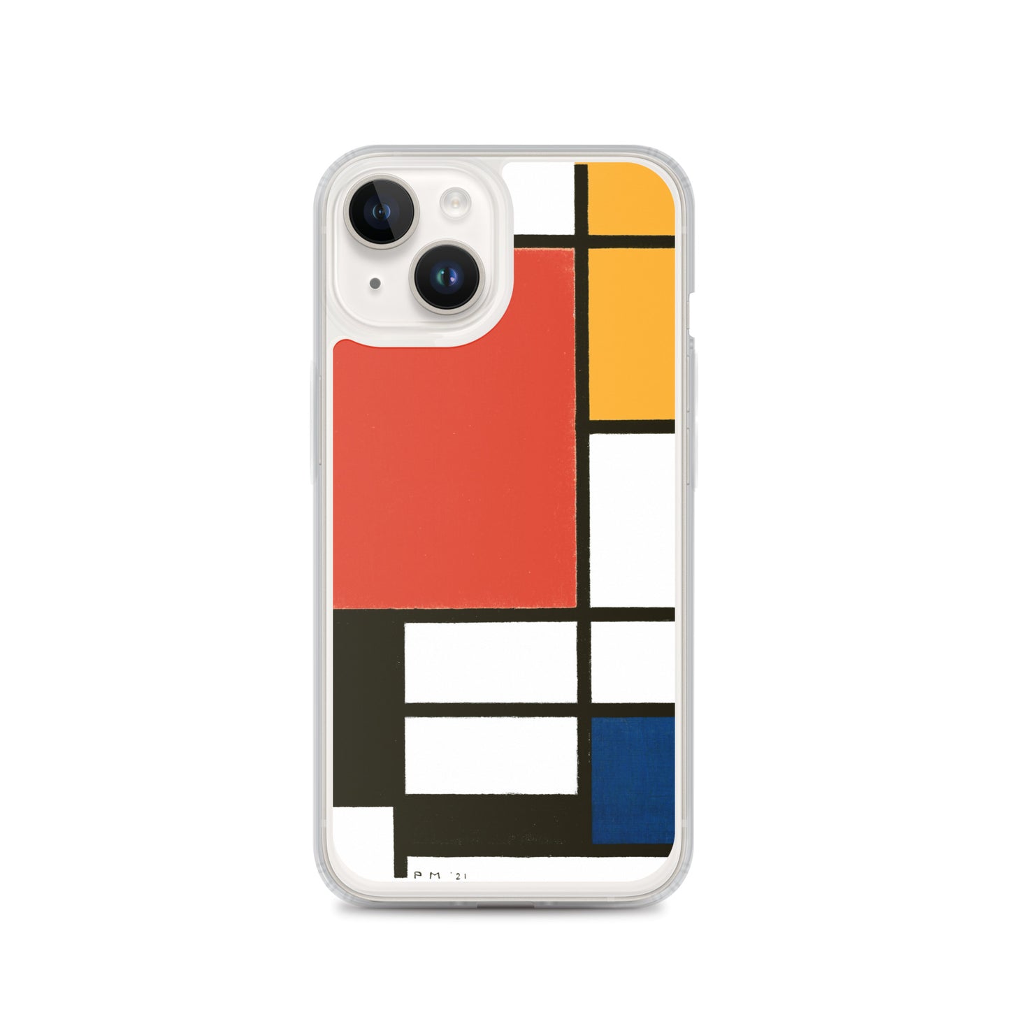 Clear Case for iPhone® - Composition with Red, Yellow, Blue, and Black by Piet Mondrian