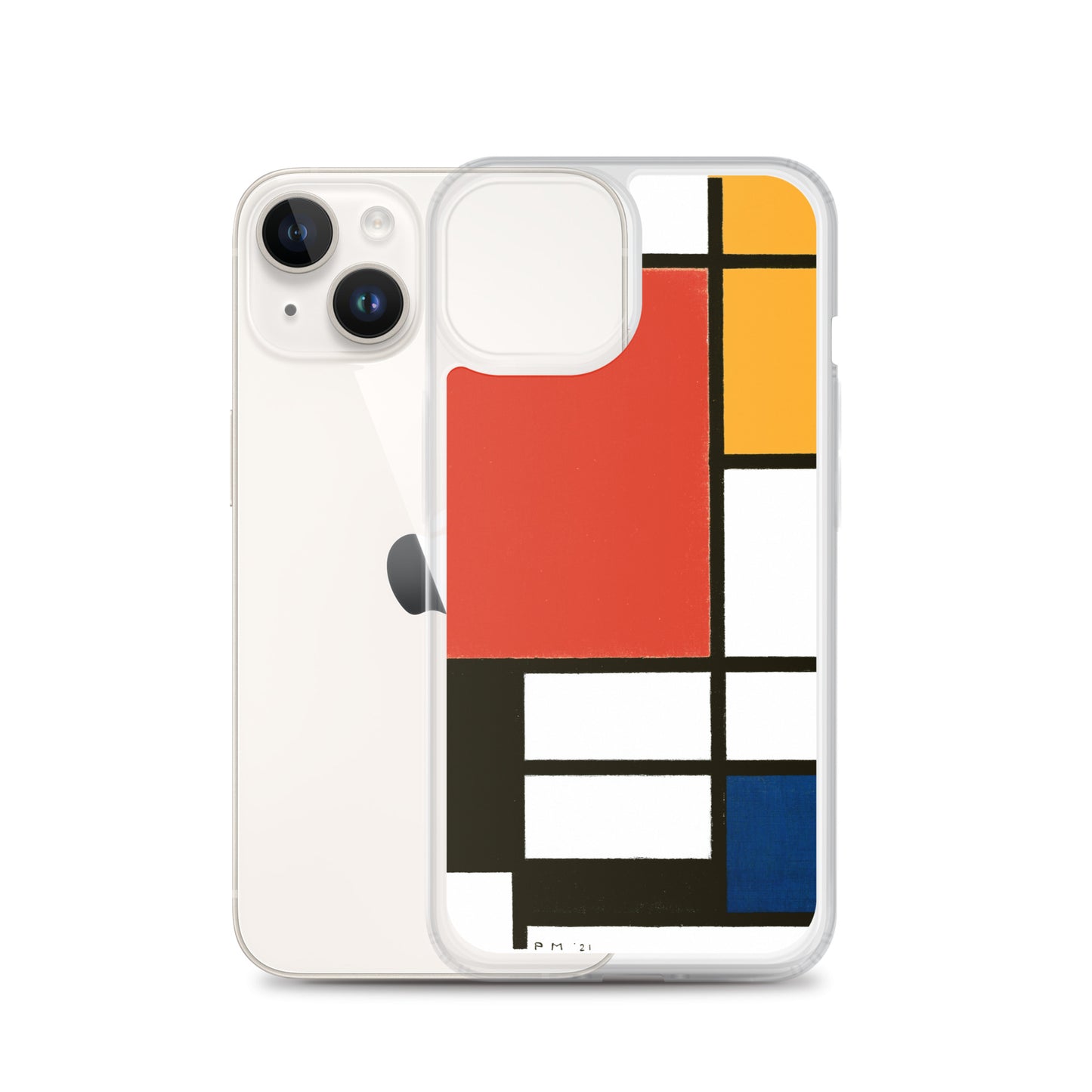 Clear Case for iPhone® - Composition with Red, Yellow, Blue, and Black by Piet Mondrian