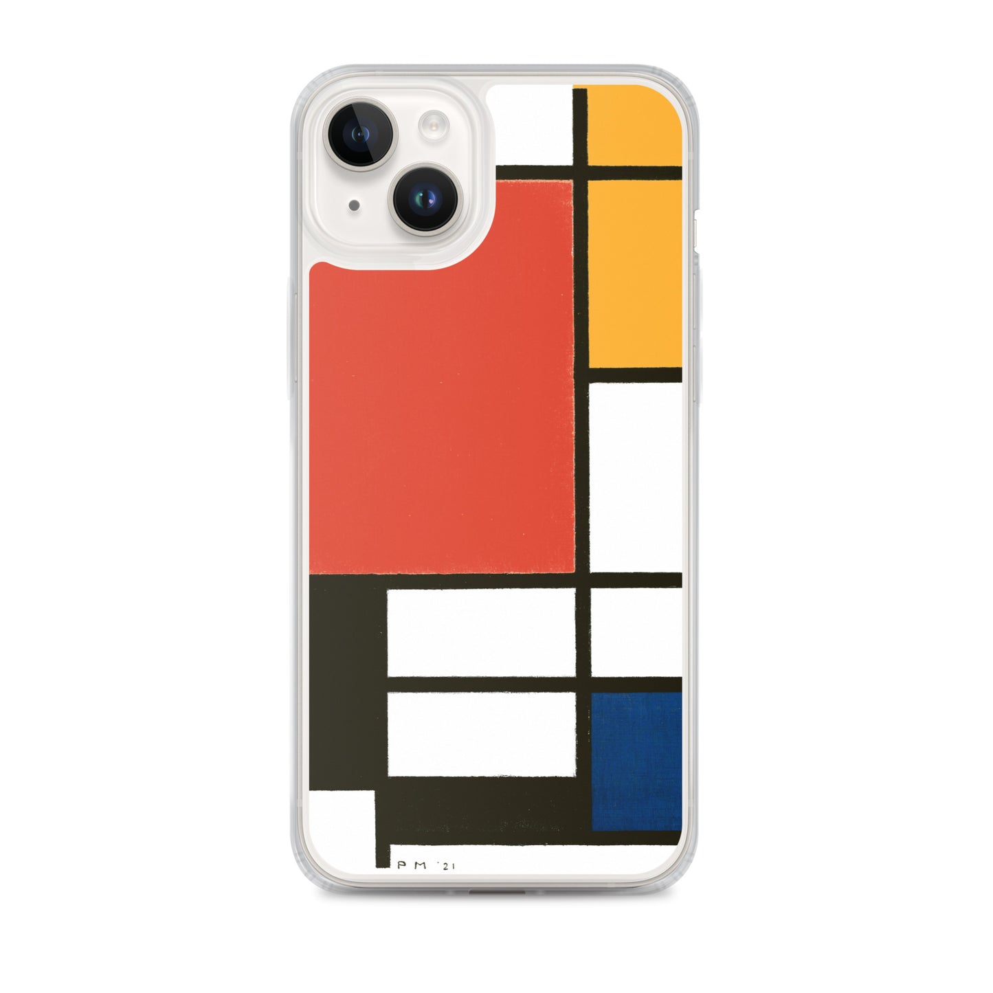 Clear Case for iPhone® - Composition with Red, Yellow, Blue, and Black by Piet Mondrian